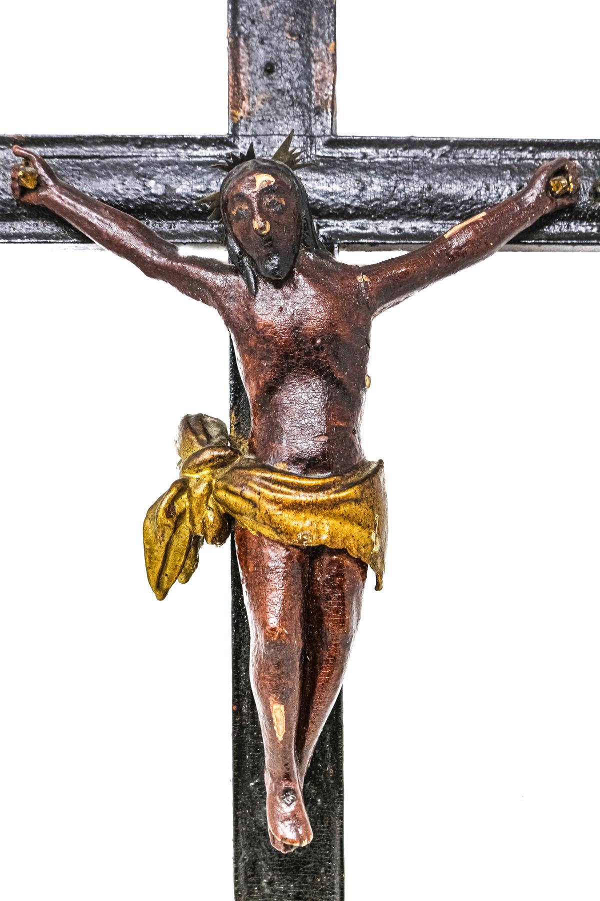 CRUCIFIJO EN MADERA DEL SIGLO XIX