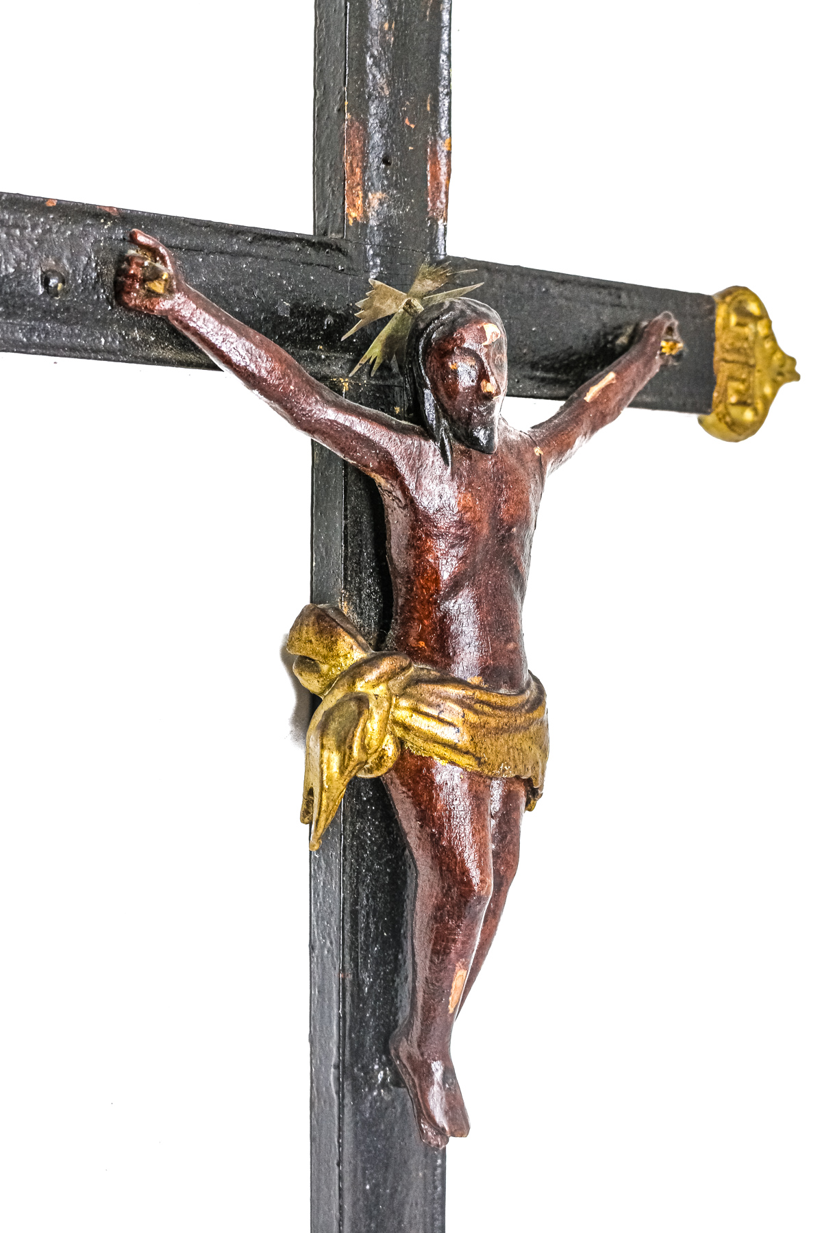 CRUCIFIJO EN MADERA DEL SIGLO XIX