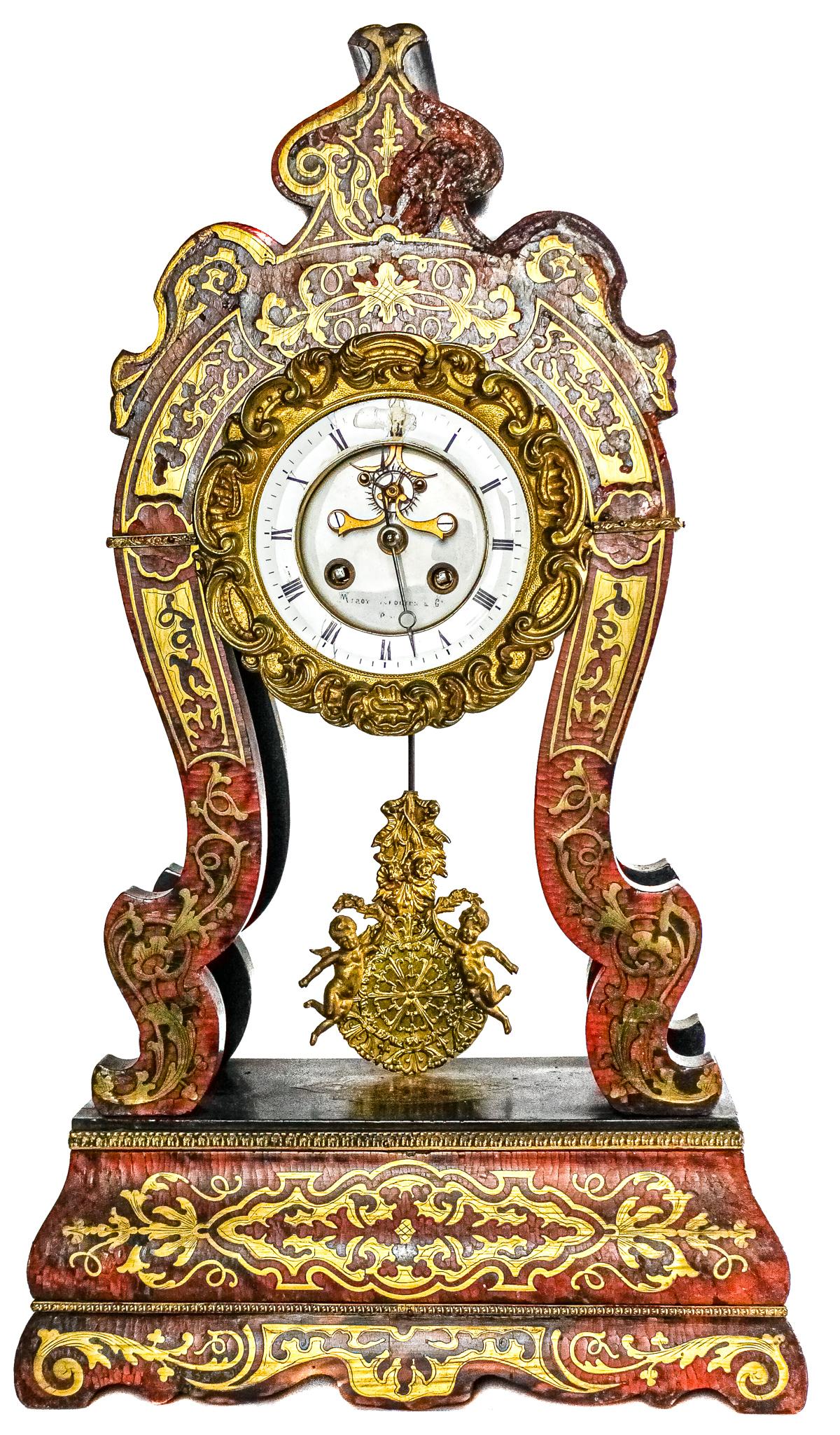 RELOJ DE SOBREMESA ESTILO BOULLE S.XIX