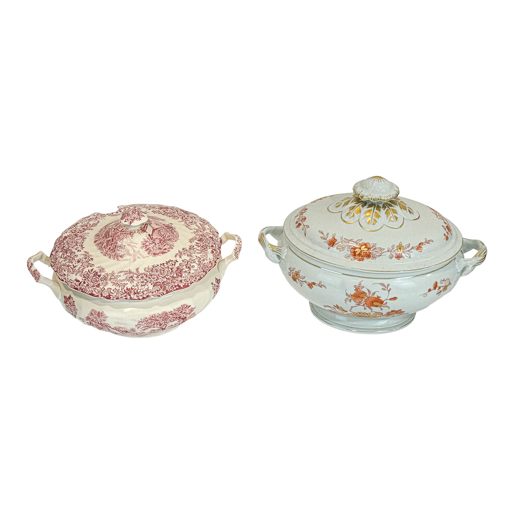 DOS SOPERAS EN PORCELANA DEL ÚLTIMO CUARTO DEL S.XX