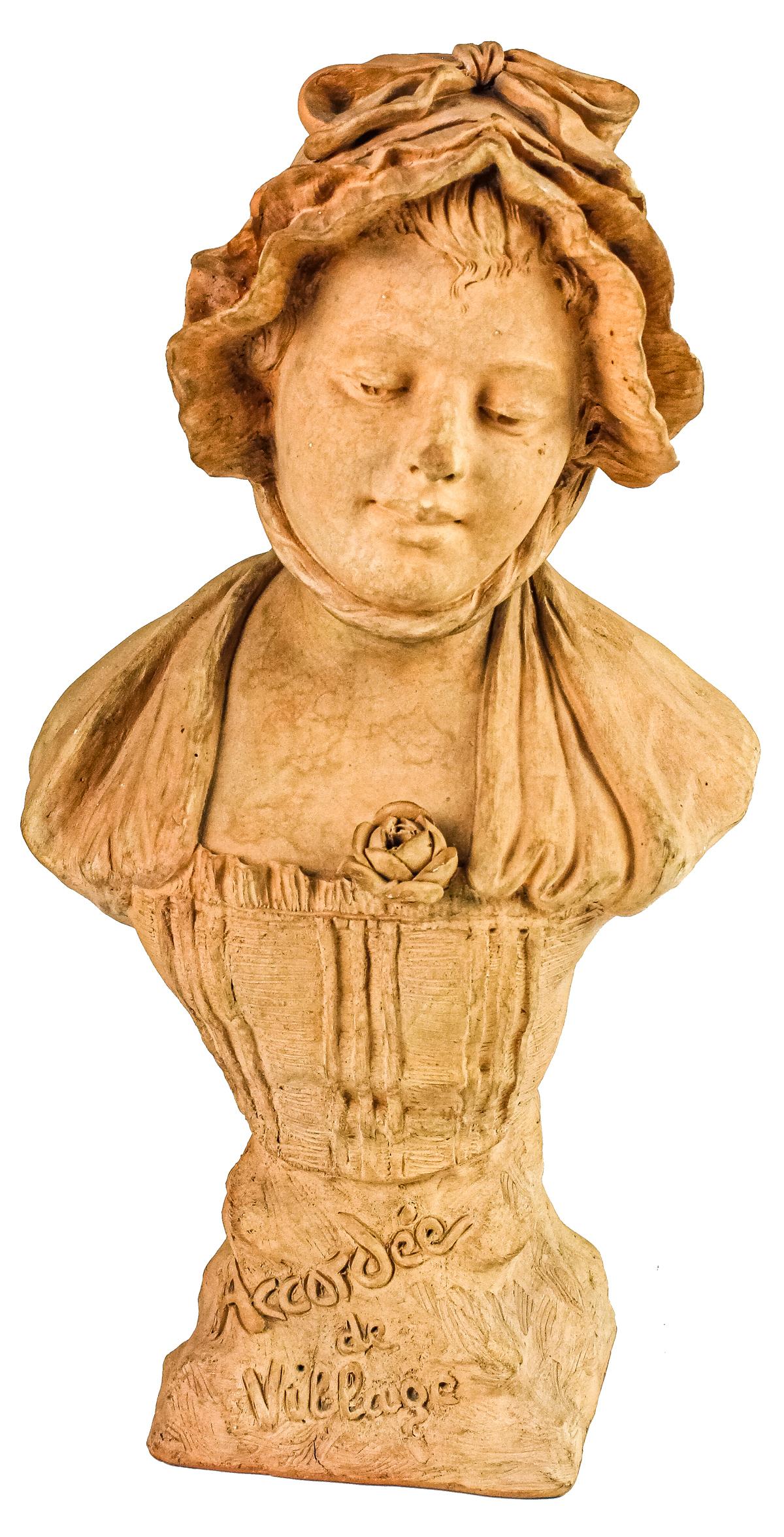 BUSTO EN TERRACOTA DE PRINCIPIOS DEL S.XX