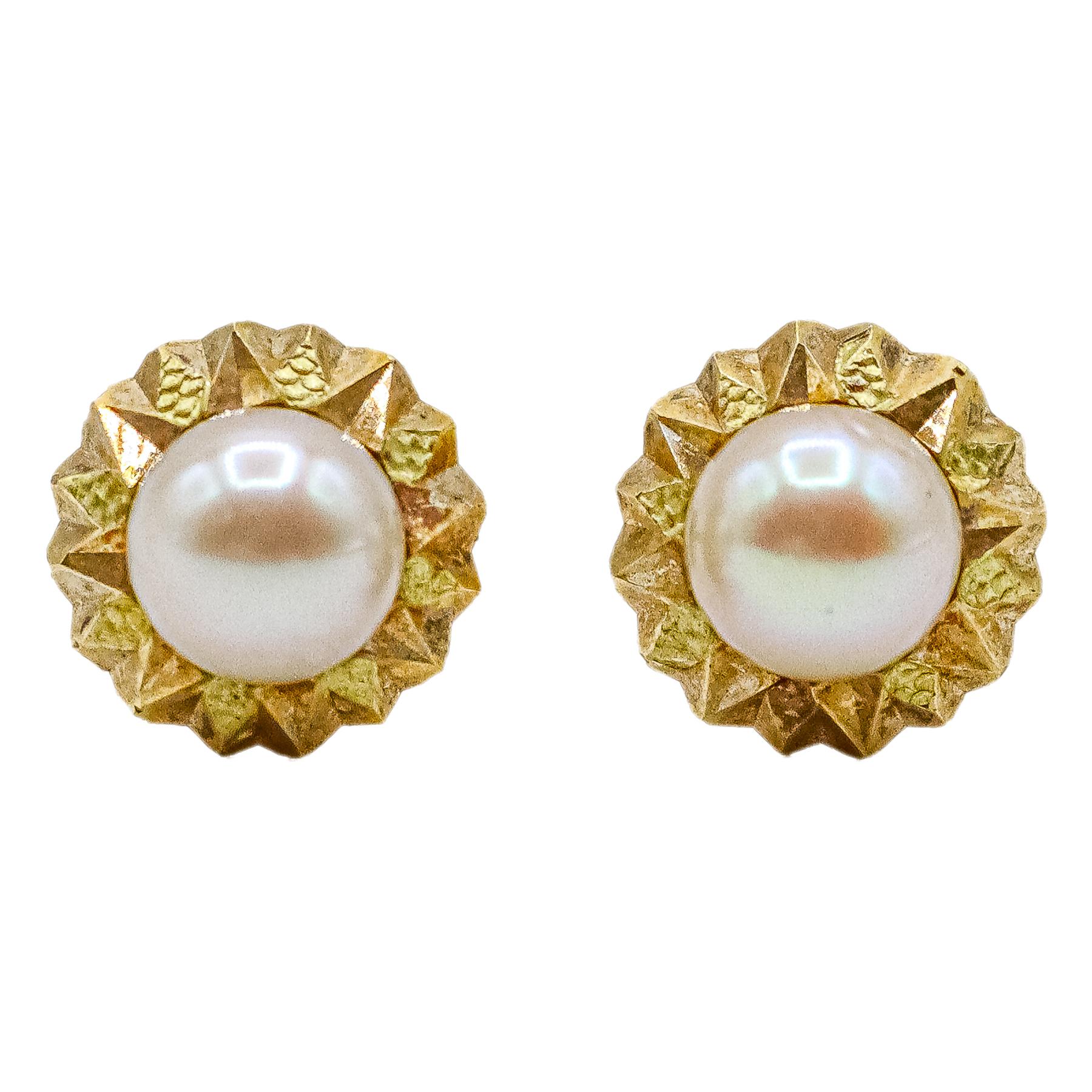 PENDIENTES CON PERLAS AÑOS 70