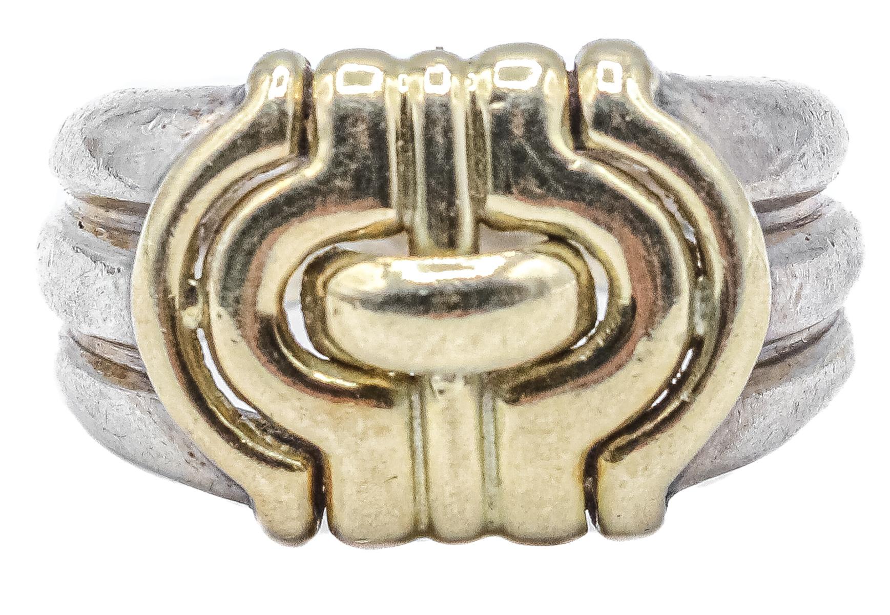 ANILLO DE PLATA Y ORO 