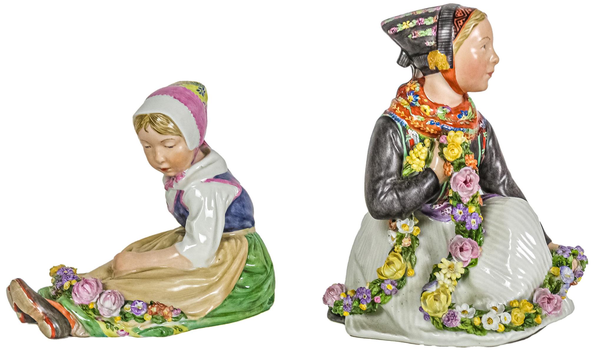 DOS FIGURAS EN PORCELANA DANESA DEL ÚLTIMO CUARTO DEL S.XX