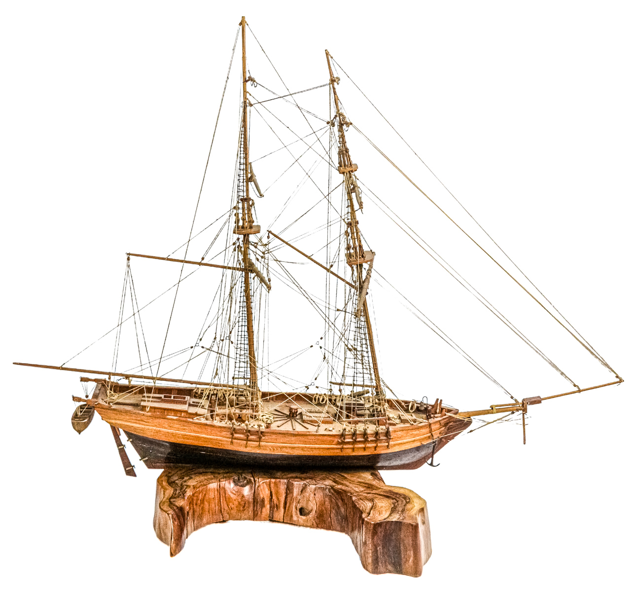 MAQUETA DE BARCO VELERO DE MEDIADOS DEL S.XX