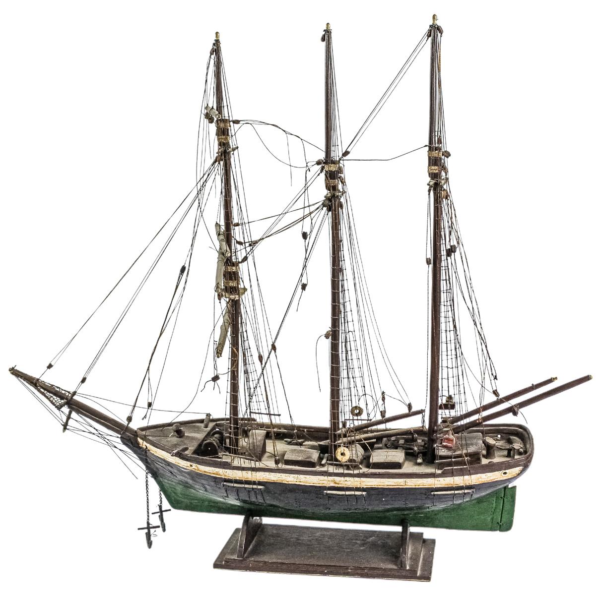 MAQUETA DE BARCO DE MEDIADOS DEL S.XX