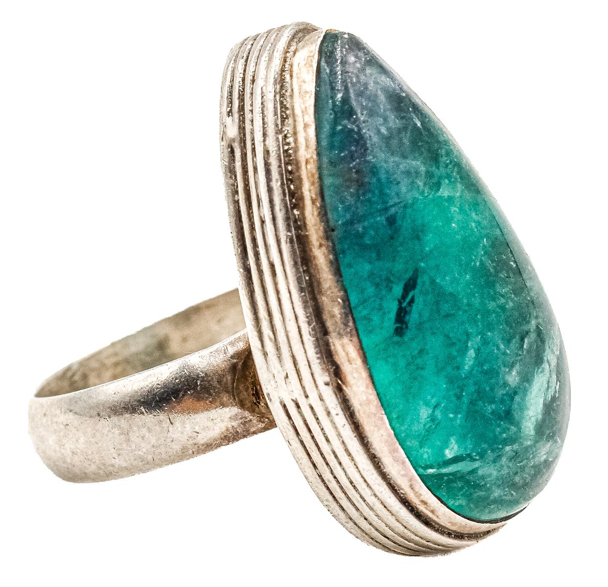 ANILLO DE PLATA CON FLUORITA