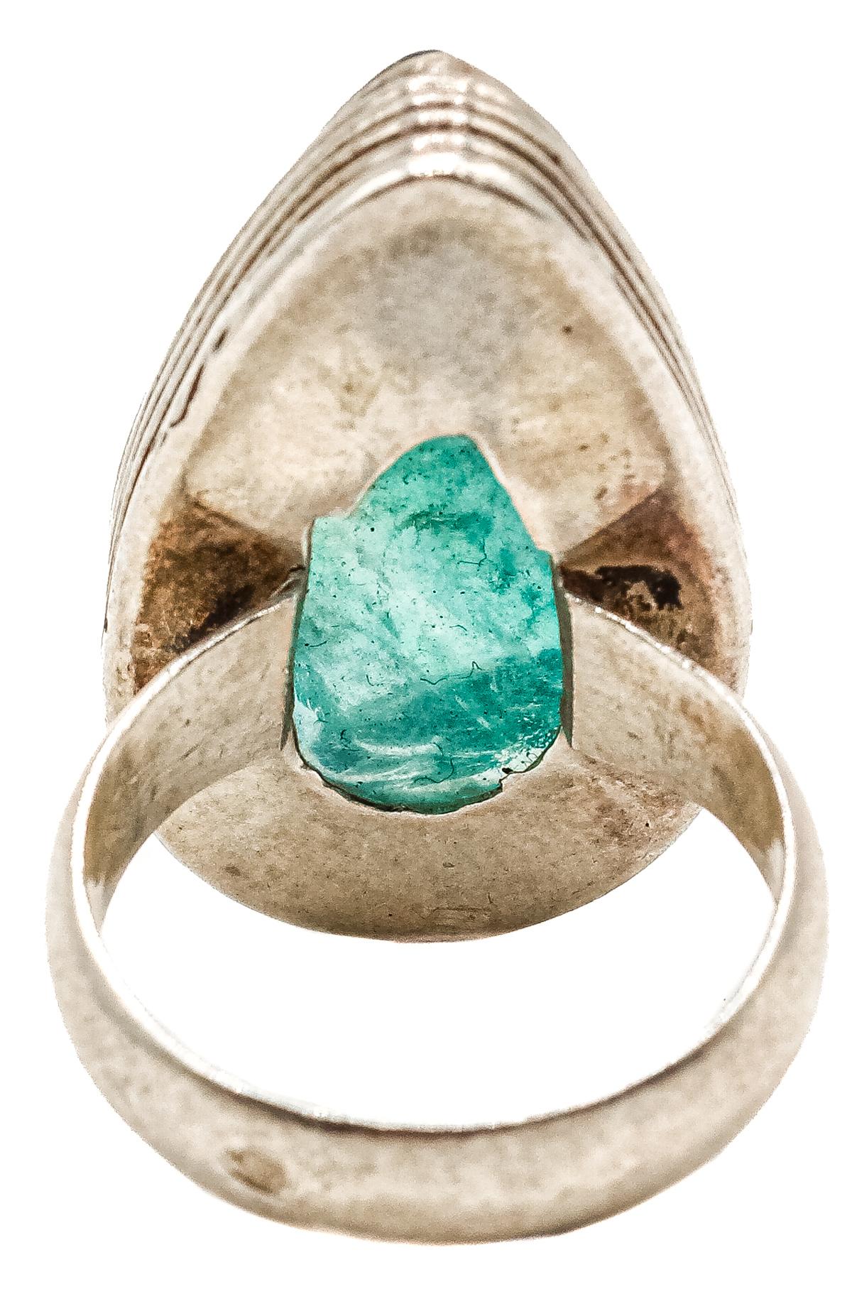 ANILLO DE PLATA CON FLUORITA