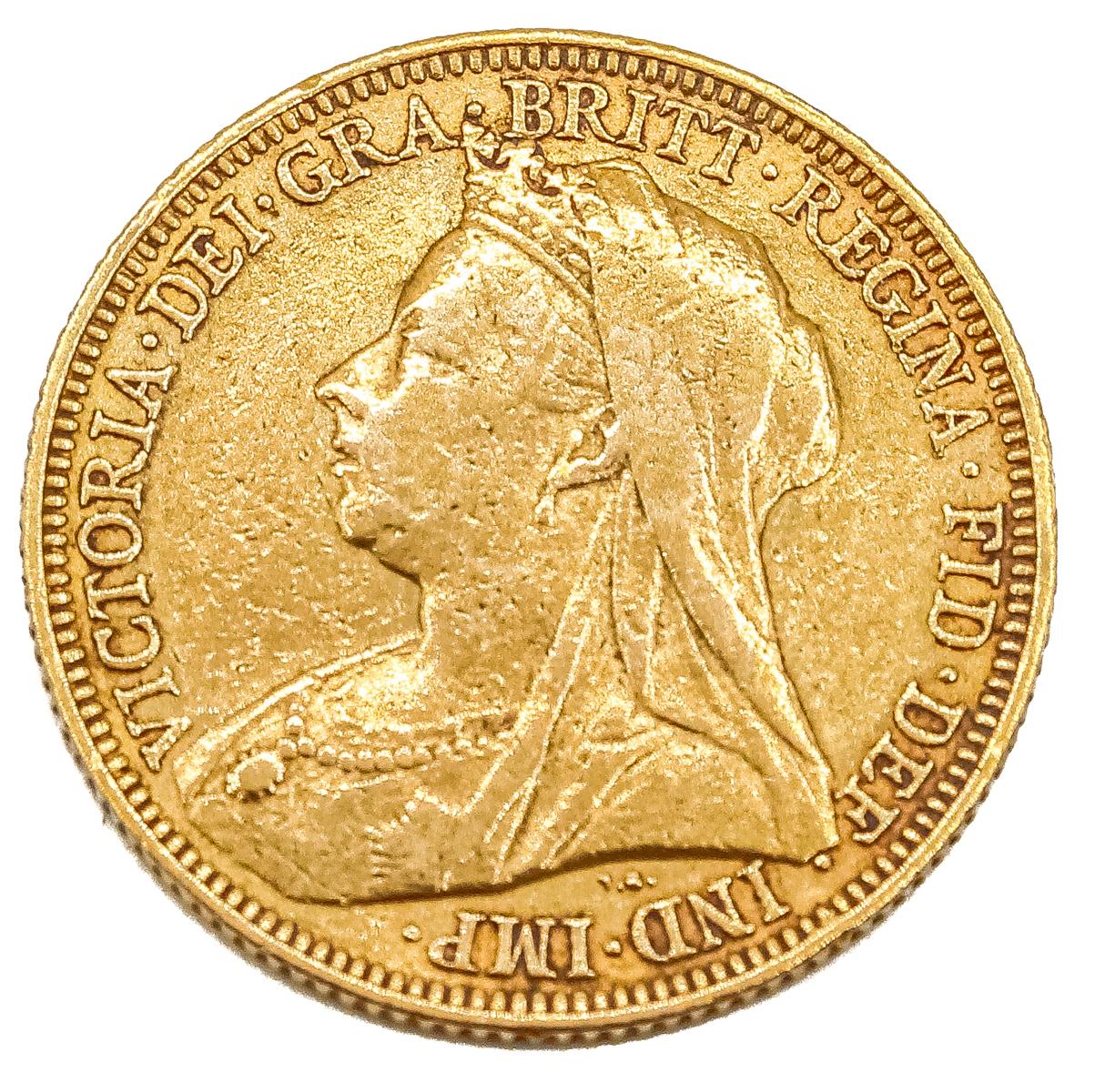 MONEDA DE ORO INGLESA DE 1894.