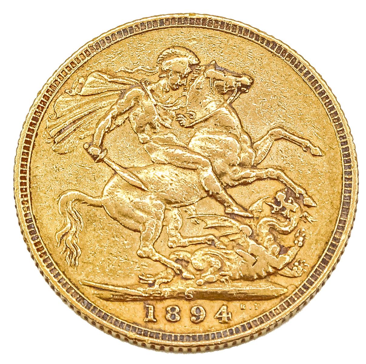 MONEDA DE ORO INGLESA DE 1894.