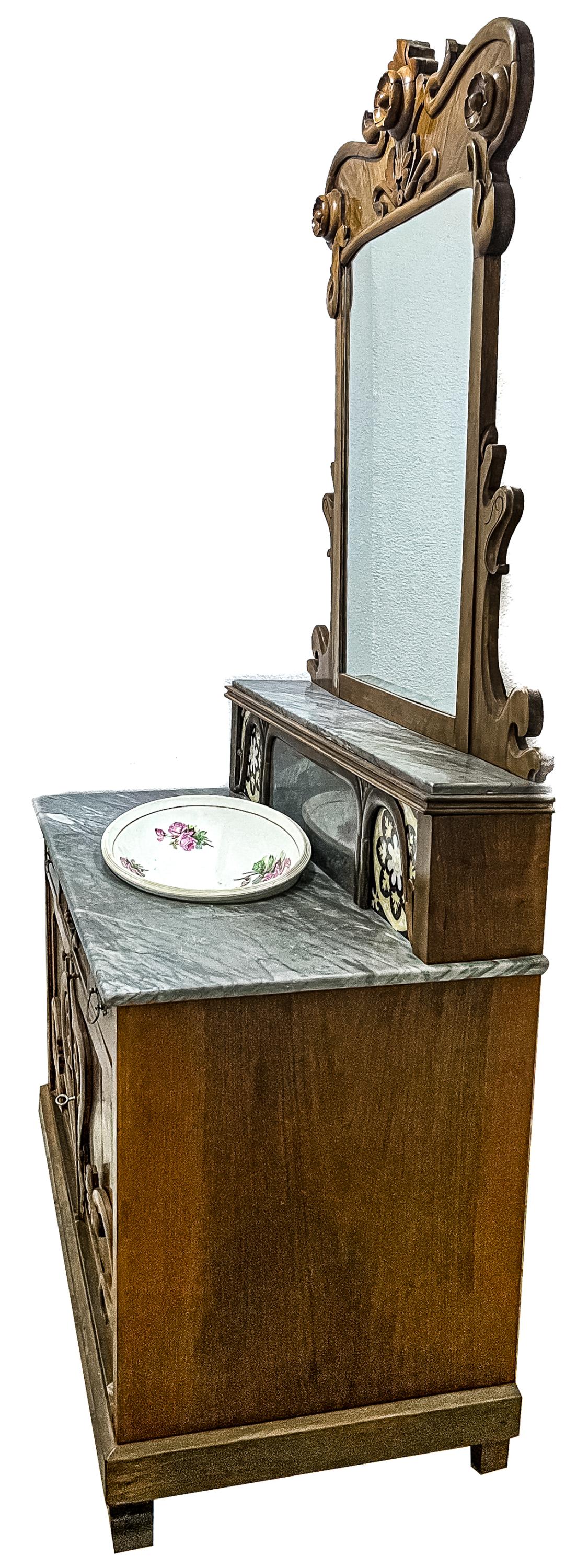 MUEBLE LAVABO TOCADOR MOERNISTA DE PRINCIPIOS DEL S.XX