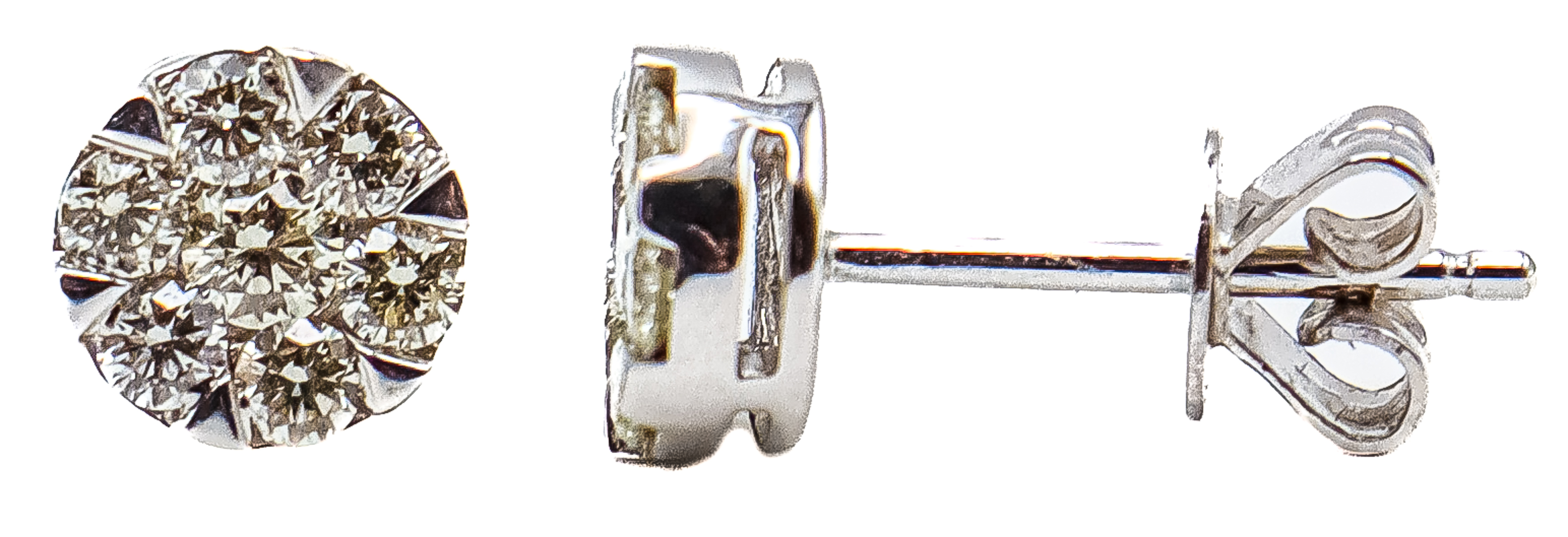 PENDIENTES ROSETÓN CON BRILLANTES