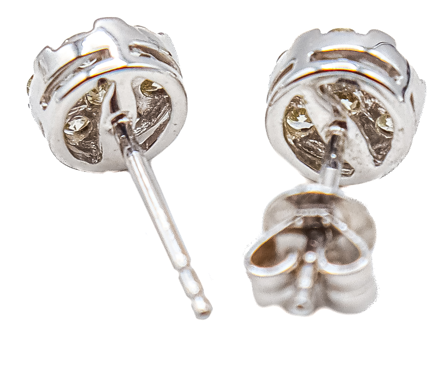 PENDIENTES ROSETÓN CON BRILLANTES