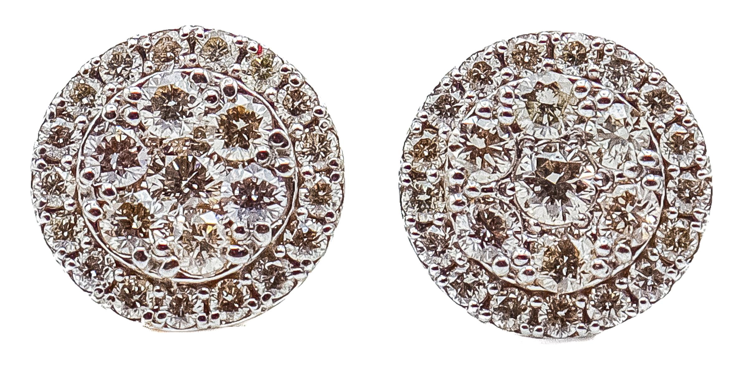 PENDIENTES ROSETÓN CON BRILLANTES