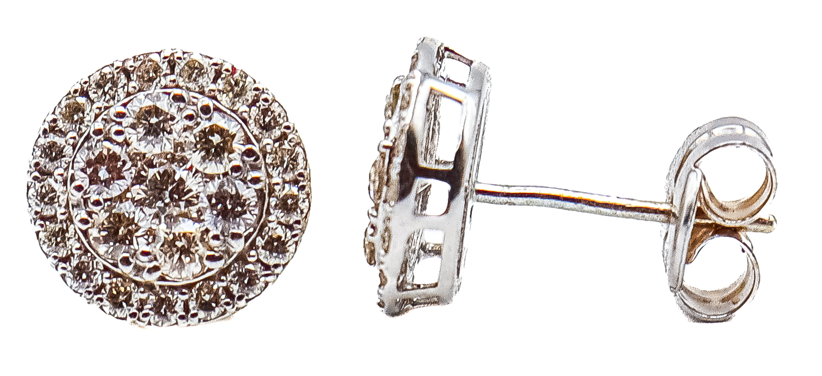 PENDIENTES ROSETÓN CON BRILLANTES