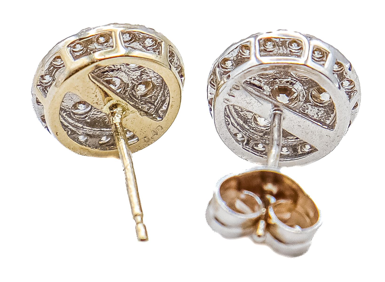 PENDIENTES ROSETÓN CON BRILLANTES