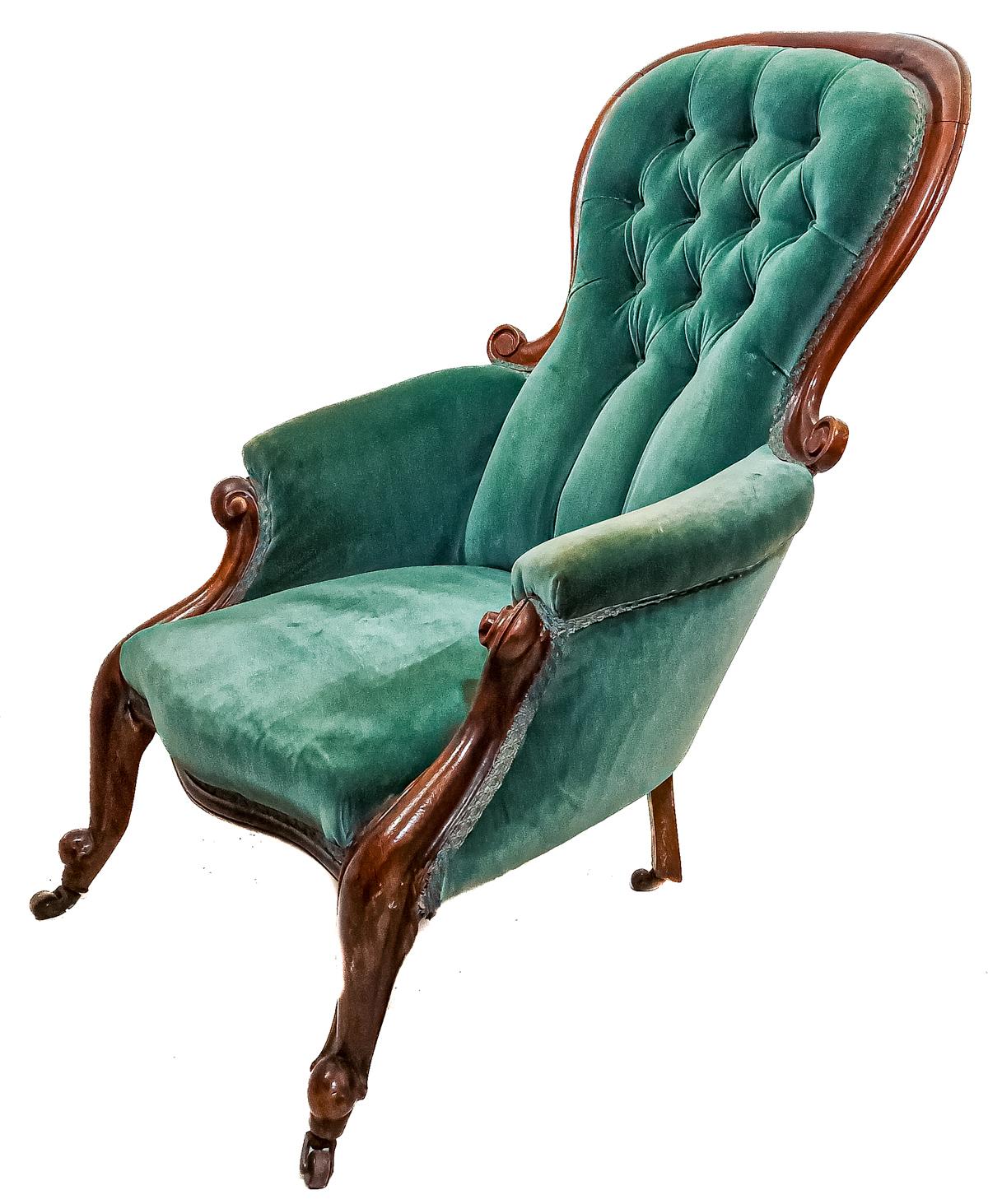 SILLON VICTORIANO DE MEDIADOS DE SIGLO XIX