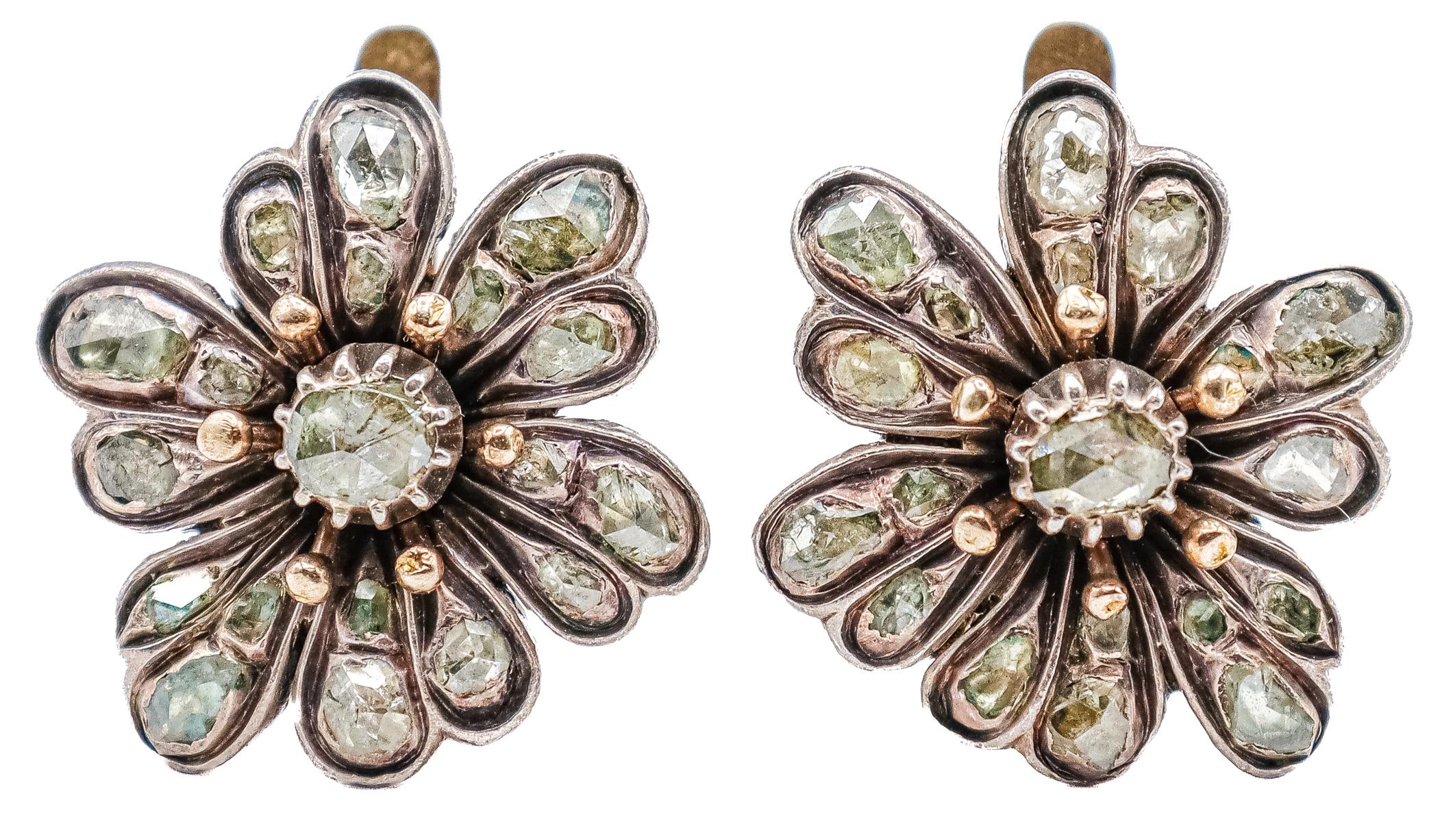 PENDIENTES CON DIAMANTES DEL S.XIX