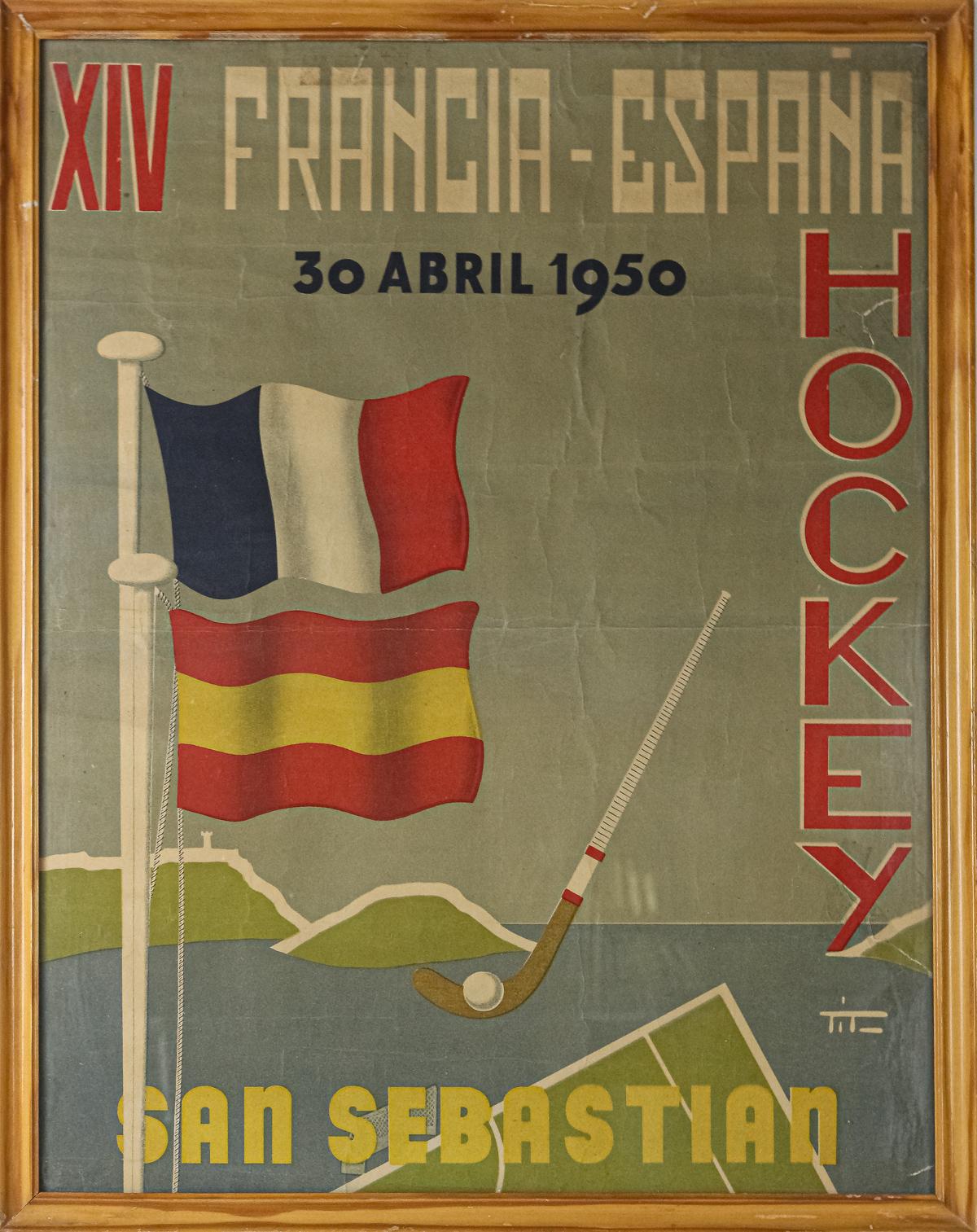 CARTEL  XIV "FRANCIA-ESPAÑA" HOCKEY