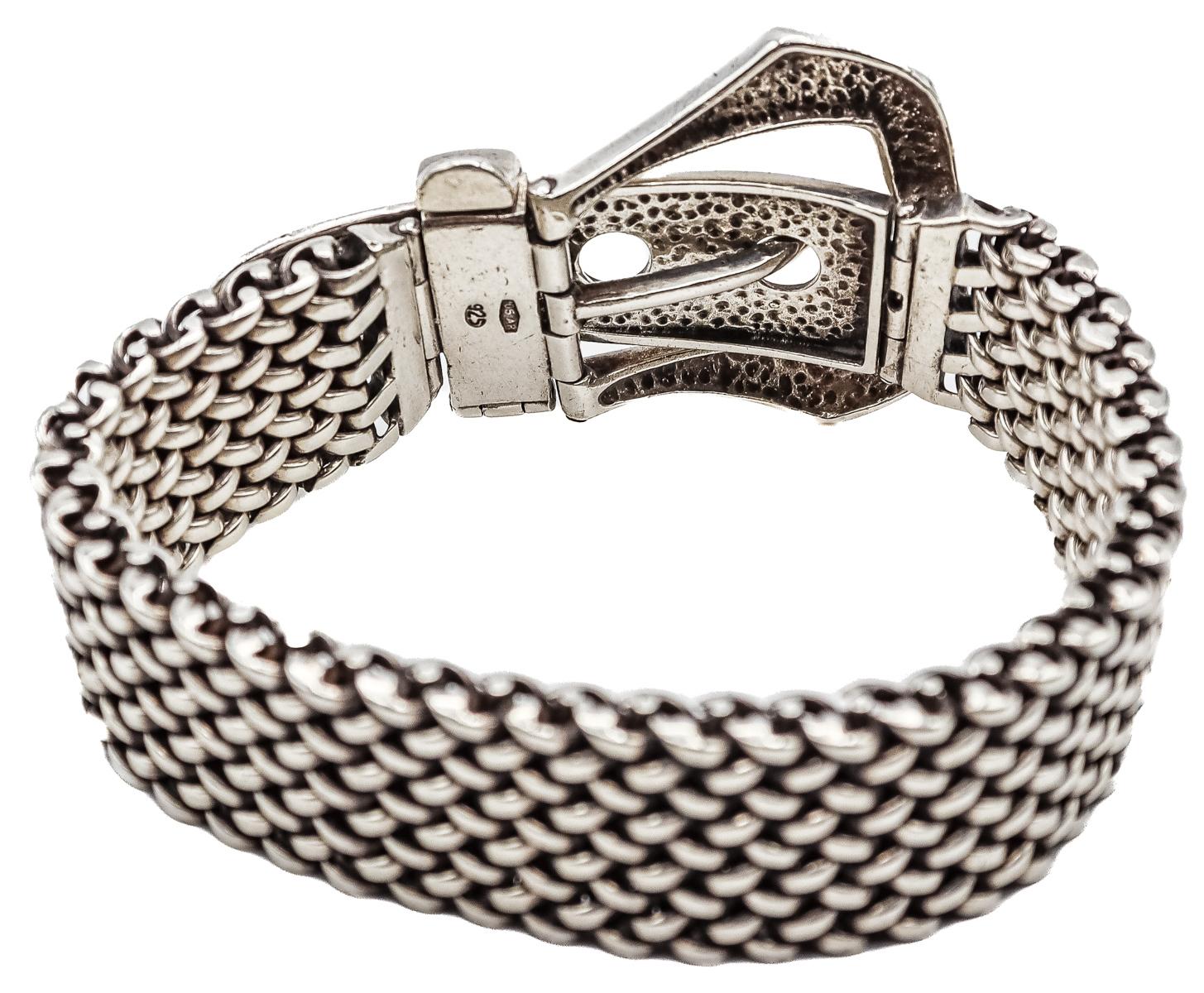 PULSERA CINTURON EN PLATA