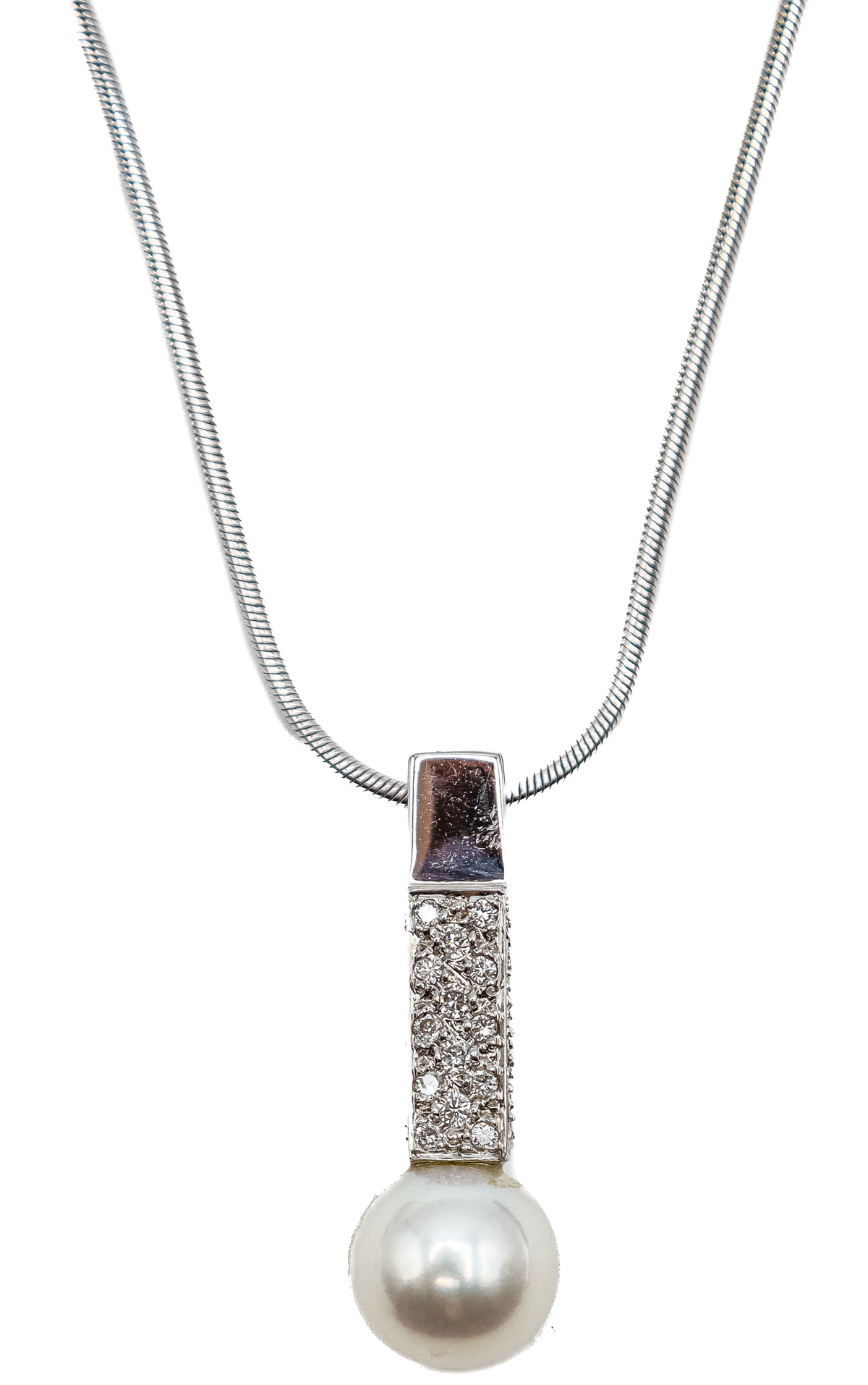 COLGANTE CON PERLA Y BRILLANTES
