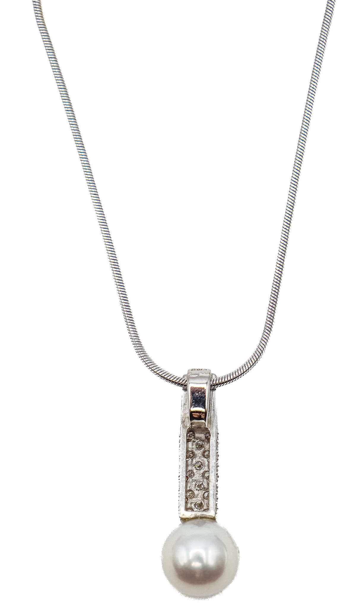 COLGANTE CON PERLA Y BRILLANTES