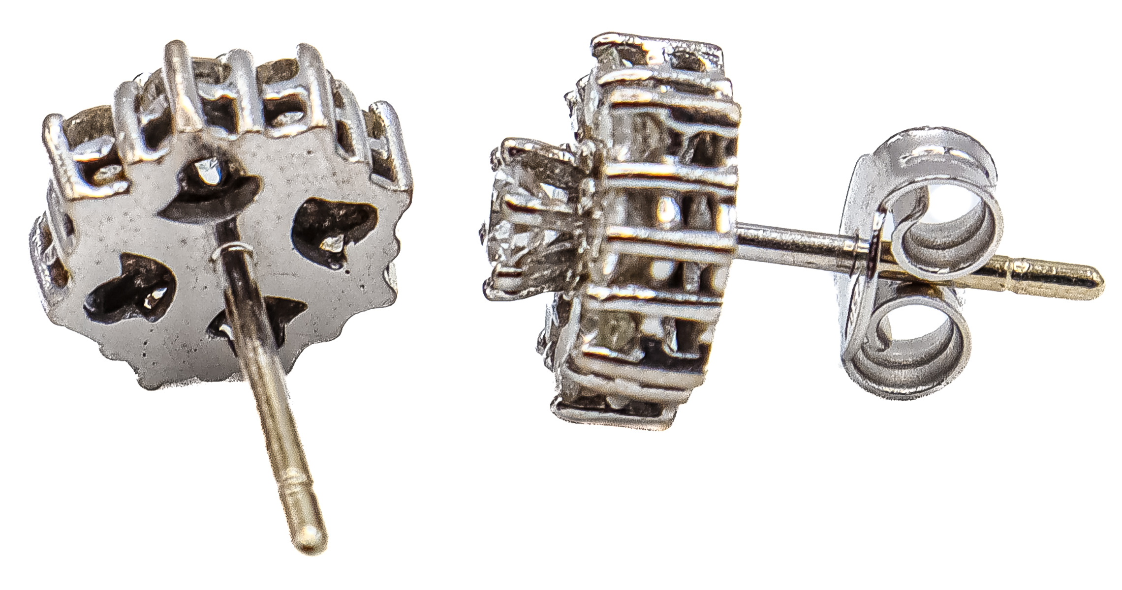 PENDIENTES ROSETÓN CON BRILLANTES