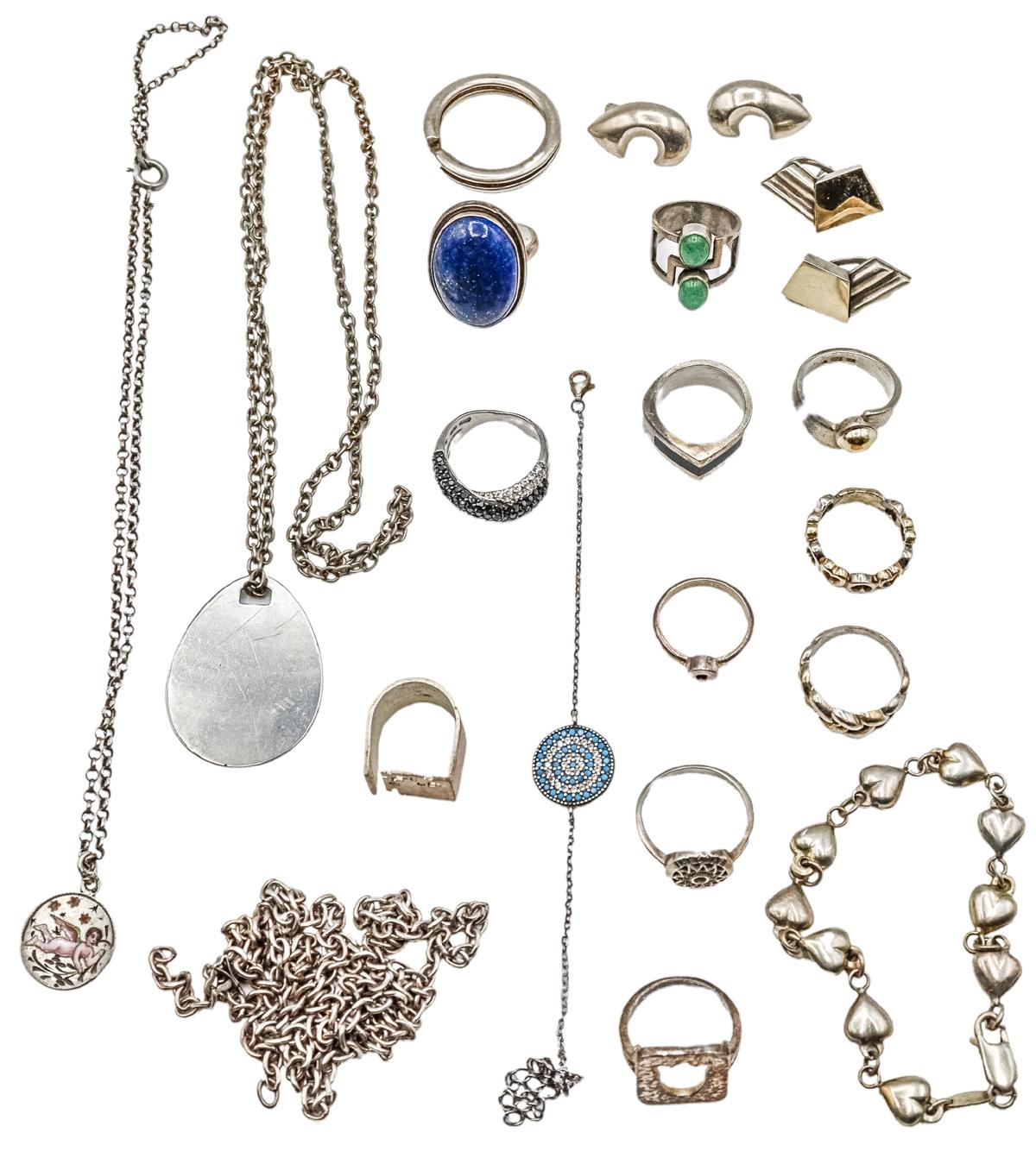 LOTE DE JOYERÍA DE PLATA