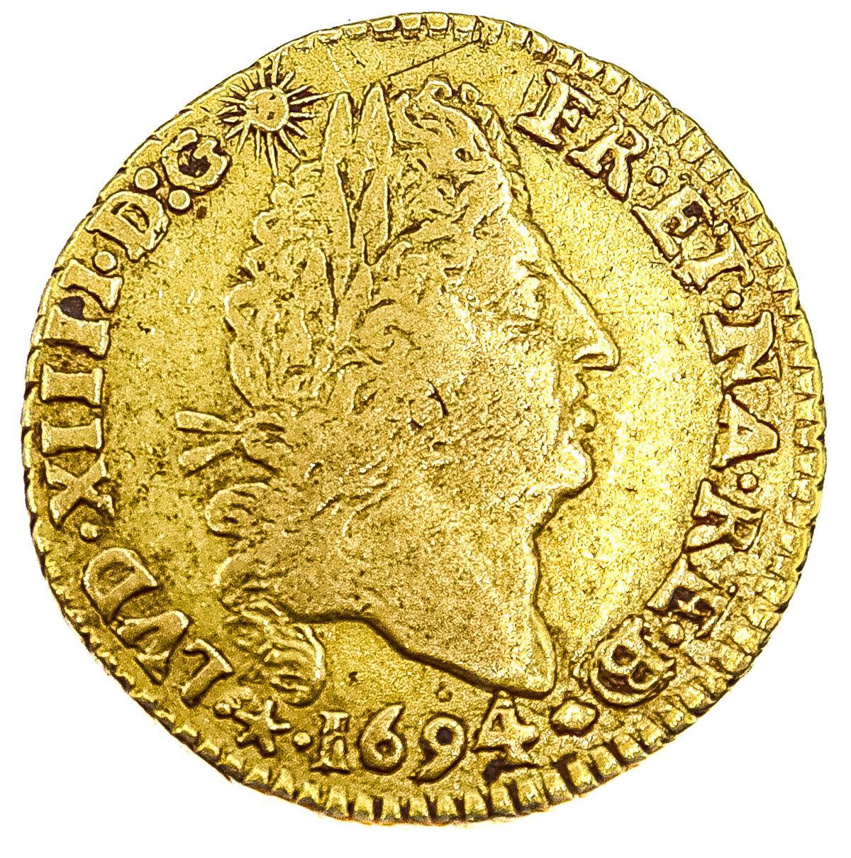 MONEDA DE ORO FRANCESA DE 1694