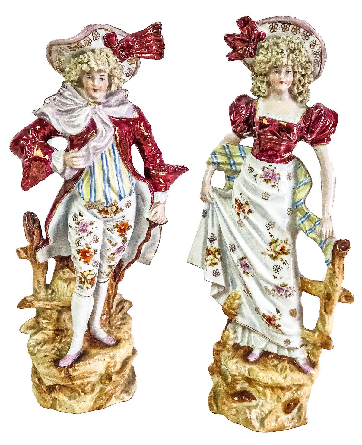 PAREJA DE FIGURAS FRANCESAS DE PRINCIPIOS DEL S.XX