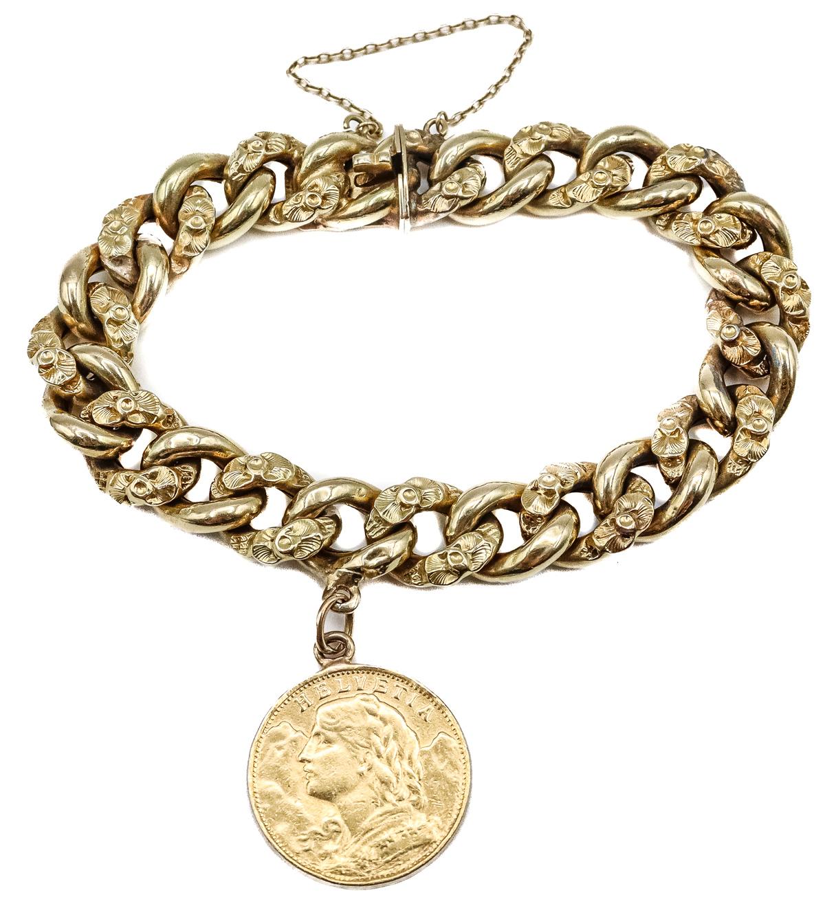 PULSERA CON MONEDA DEL S.XIX