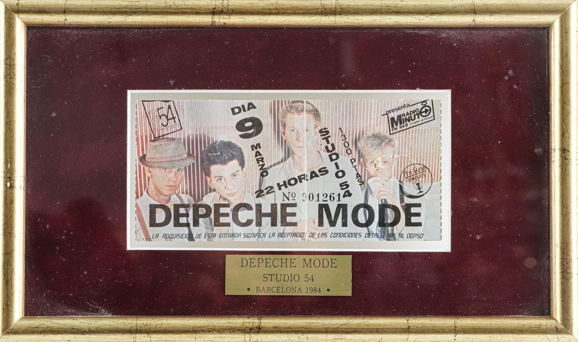 ENTRADA DE "DEPECHE MODE" DE 1984 ENMARCADA