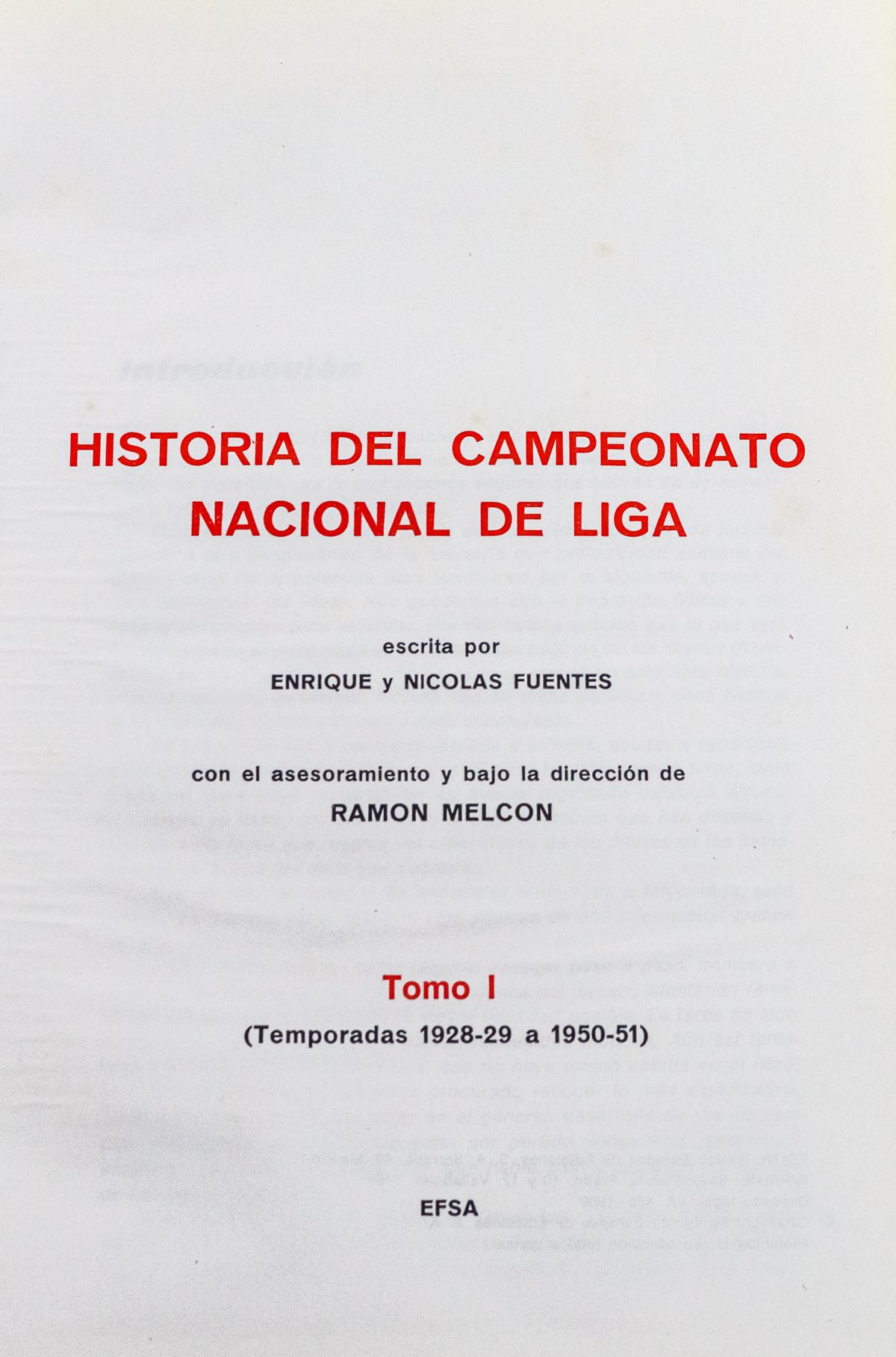 "HISTÓRIA DEL CAMPEONATO NACIONAL DE LIGA"