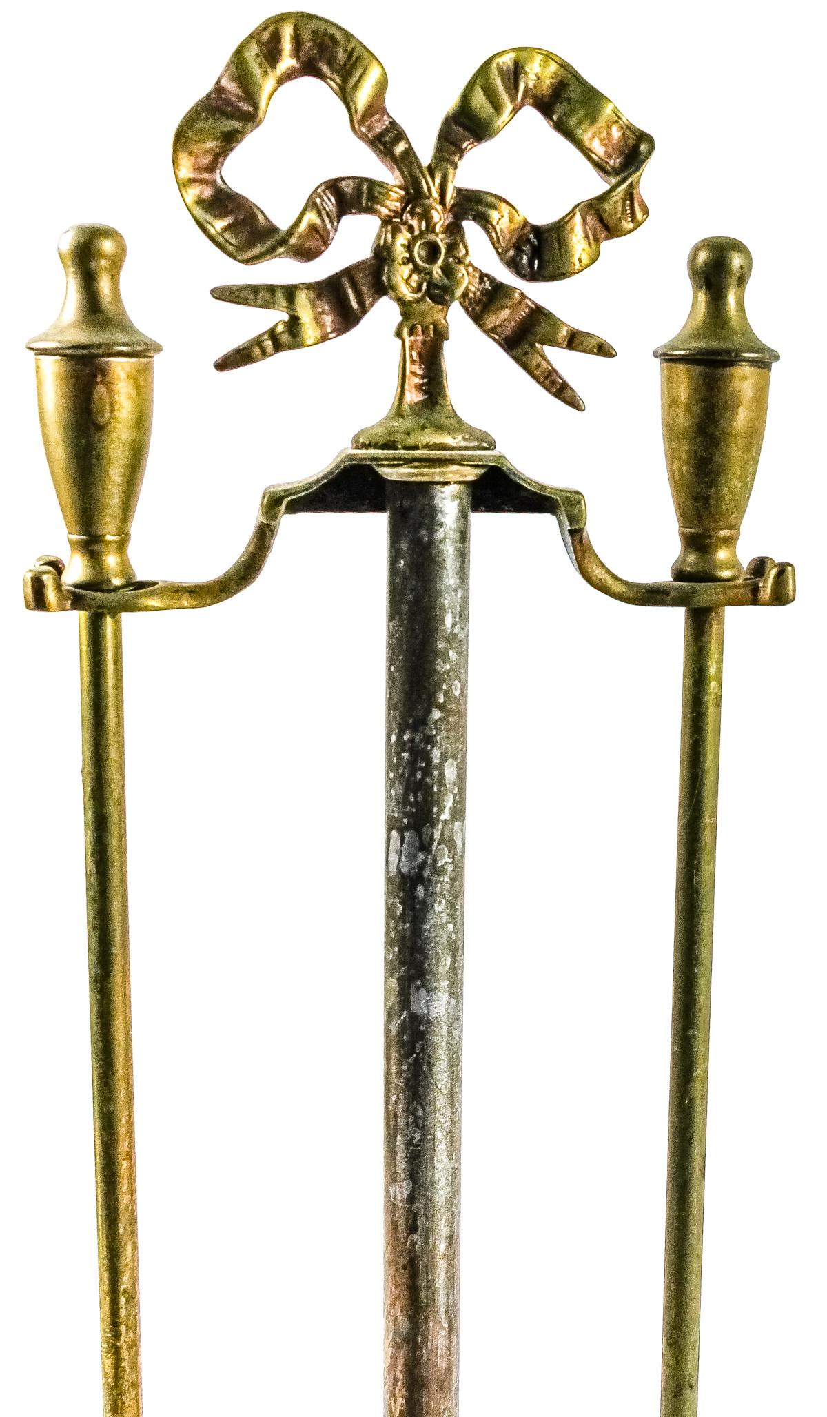 CONJUNTO DE UTENSILIOS DE CHIMENEA DE MEDIADOS DEL S.XX