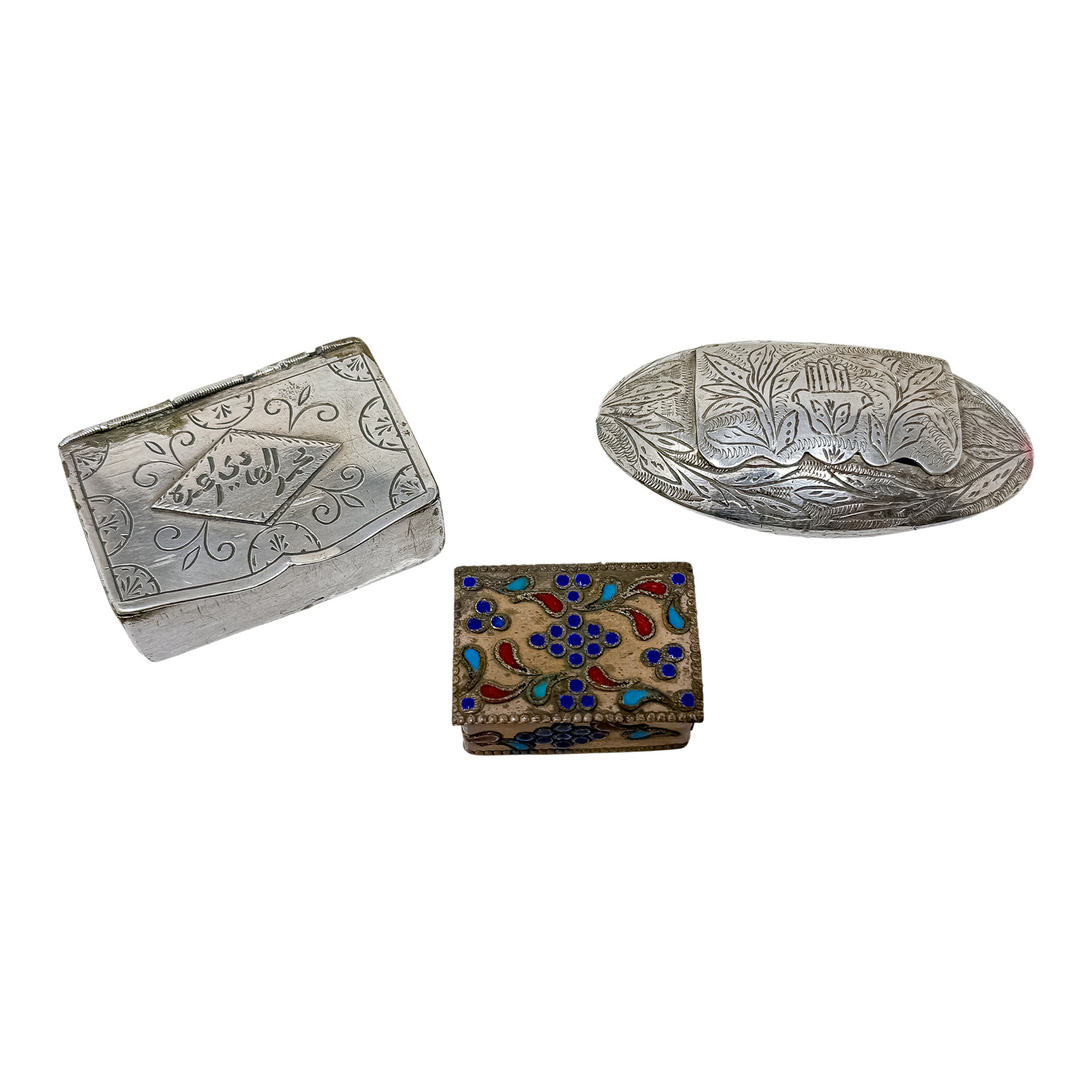 TRES CAJITAS DE COLECCIÓN EN PLATA