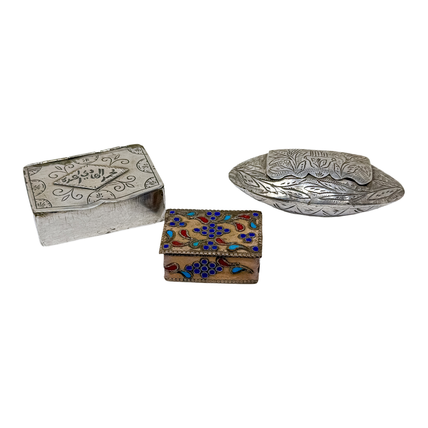 TRES CAJITAS DE COLECCIÓN EN PLATA