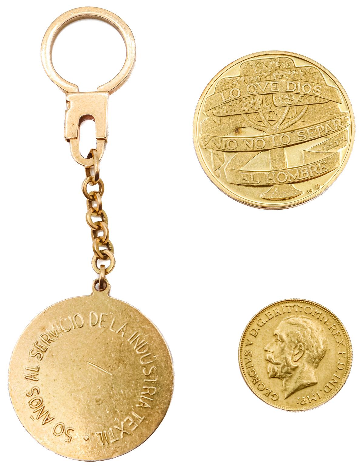 MONEDA, MEDALLA Y LLAVERO DE ORO