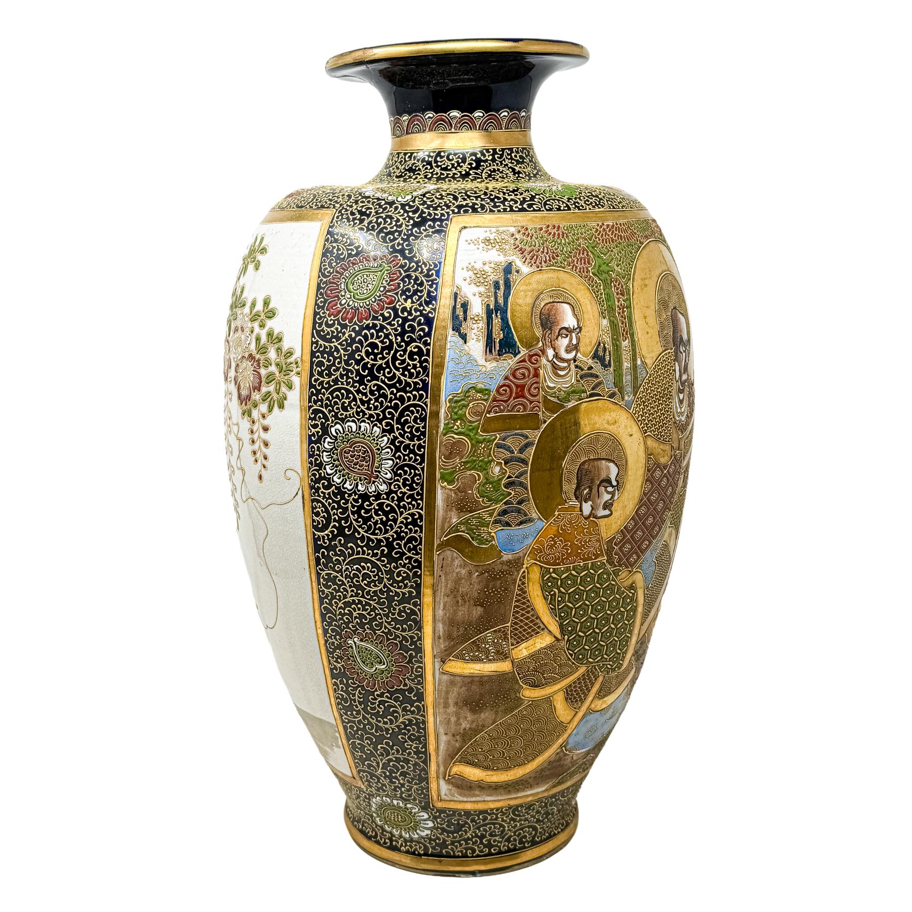 JARRÓN ESTILO SATSUMA DEL SEGUNDO CUARTO DEL S.XX