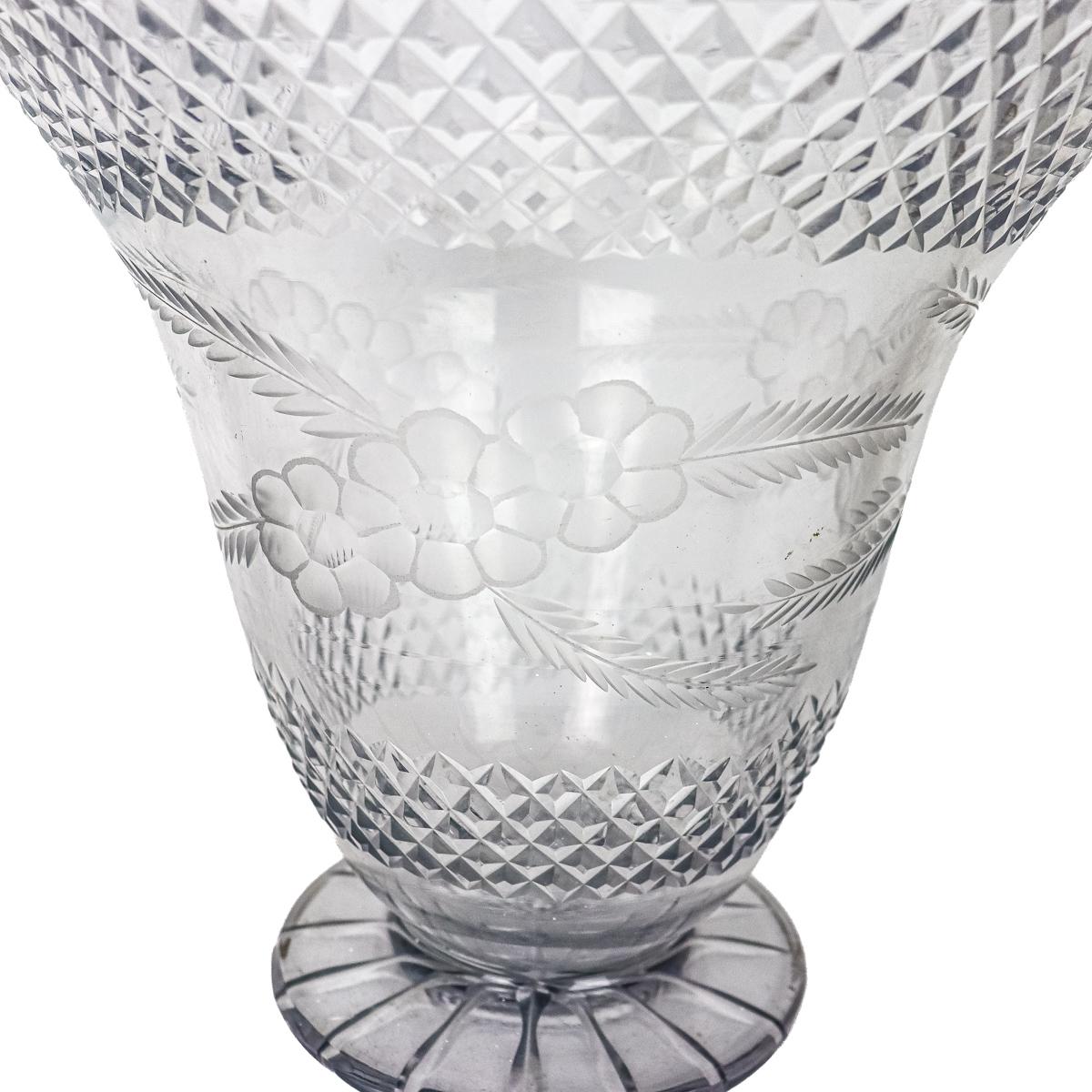JARRÓN CRISTAL MEDIADOS SIGLO XX