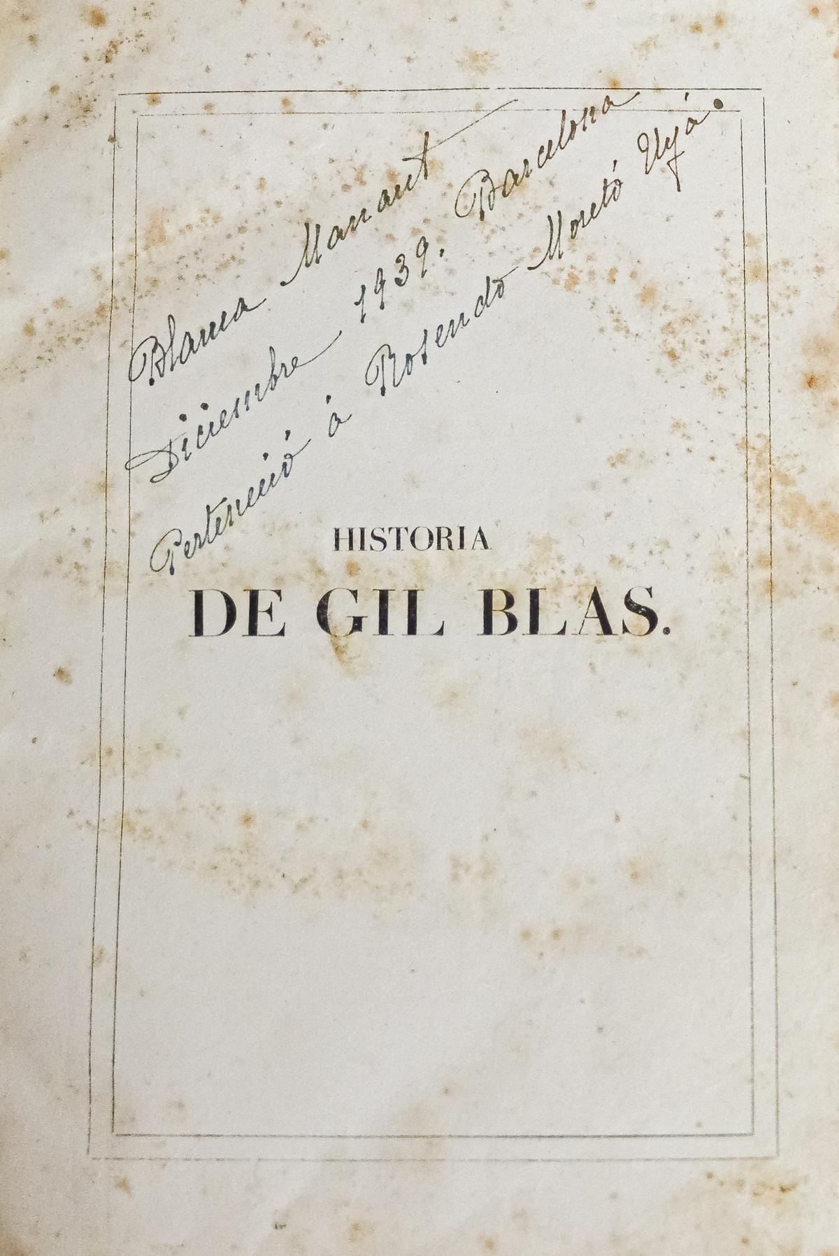 M. LESAGE "HISTORIA DE GIL BLAS DE SANTILLANA"