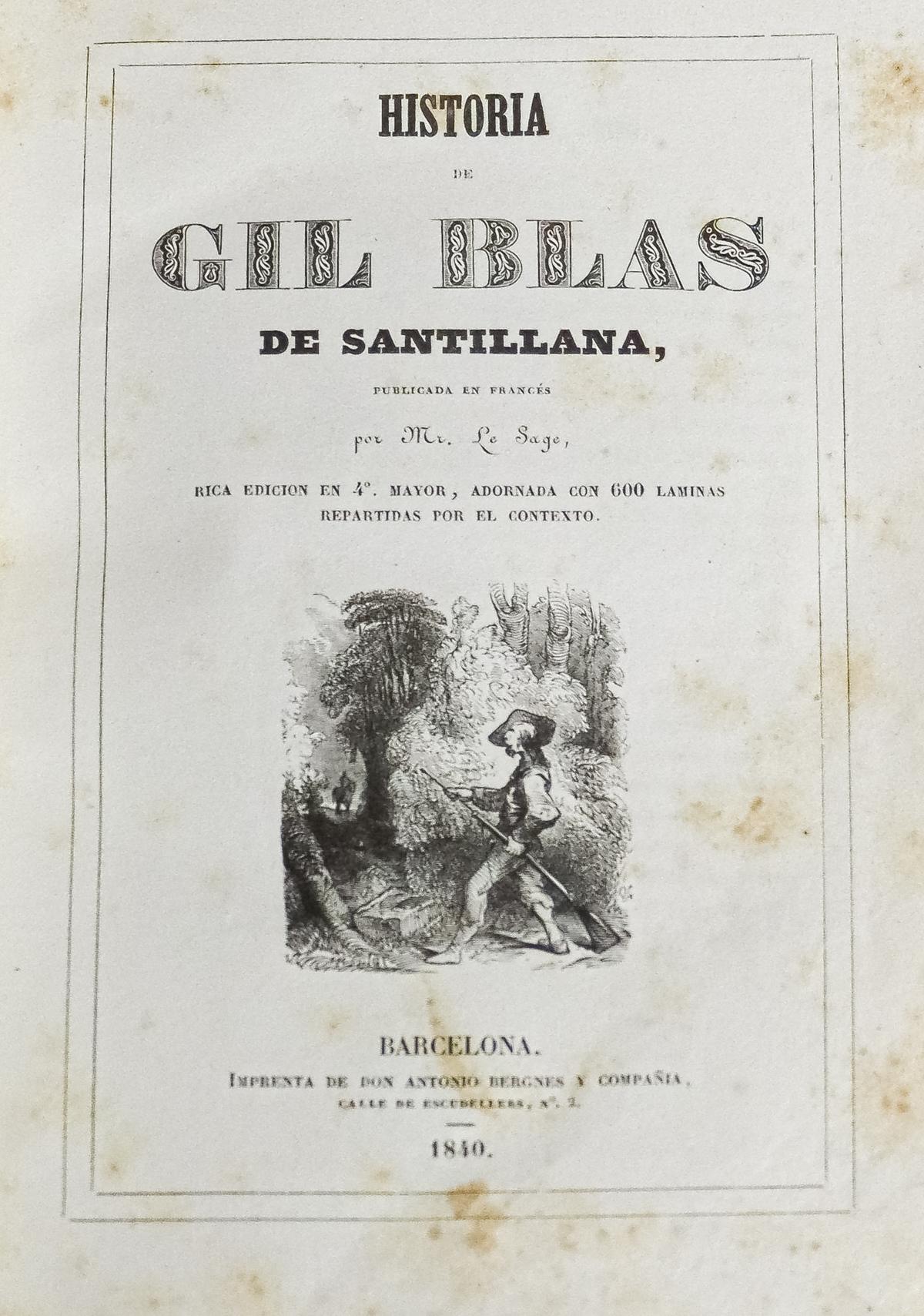 M. LESAGE "HISTORIA DE GIL BLAS DE SANTILLANA"