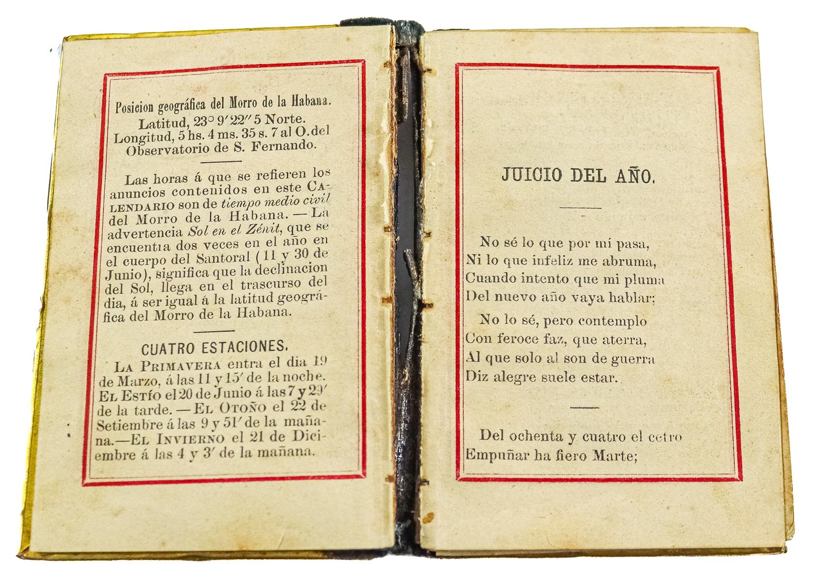 DEVOCIONARIO Y CALENDARIO RELIGIOSO DE FINALES S. XIX