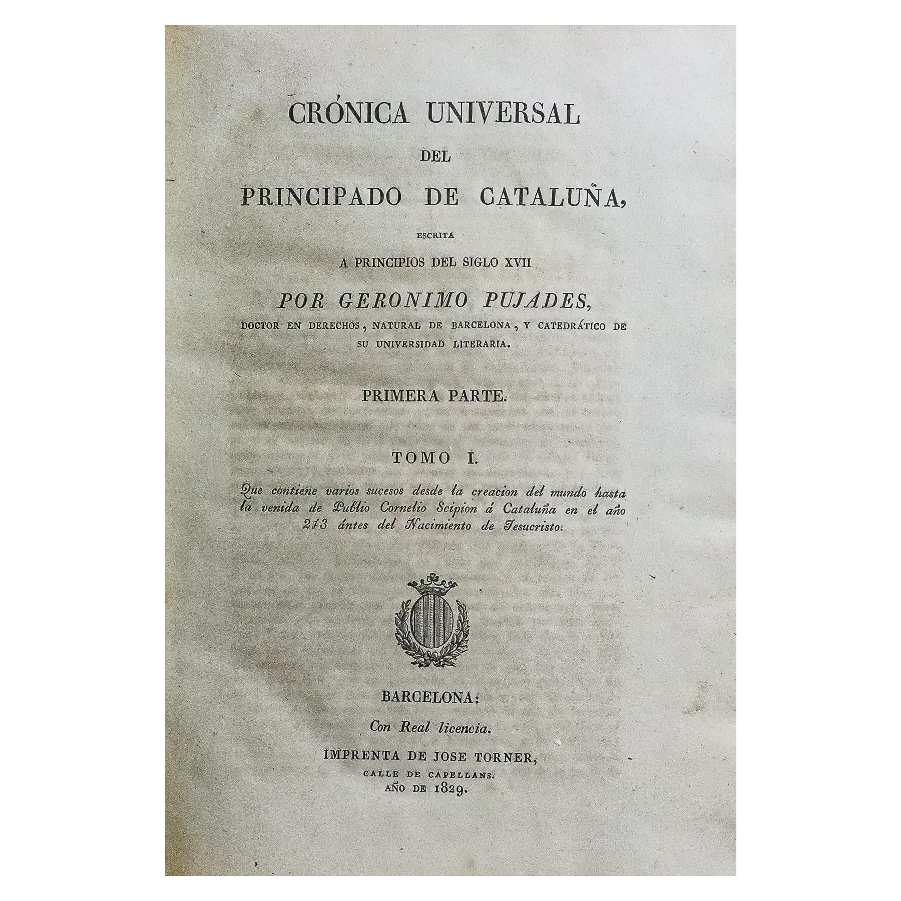 "CRÓNICA UNIVERSAL DEL PRINCIPADO DE CATALUÑA"