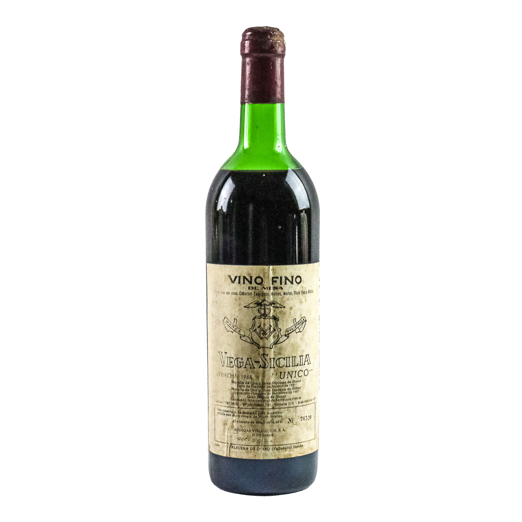 BOTELLA VEGA-SICILIA ÚNICO 1964