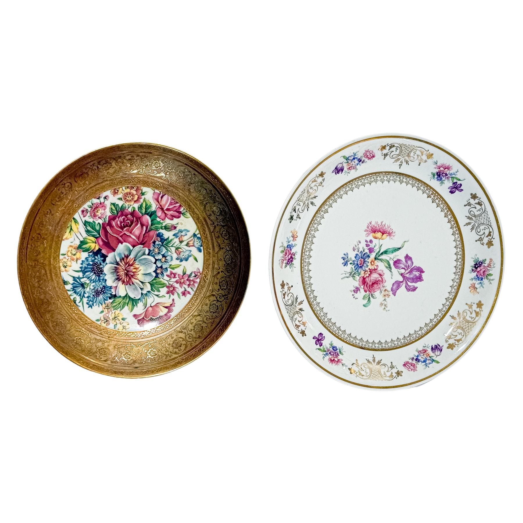 DOS PLATOS DE PORCELANA ALEMANA DE MEDIADOS DEL SIGLO XX