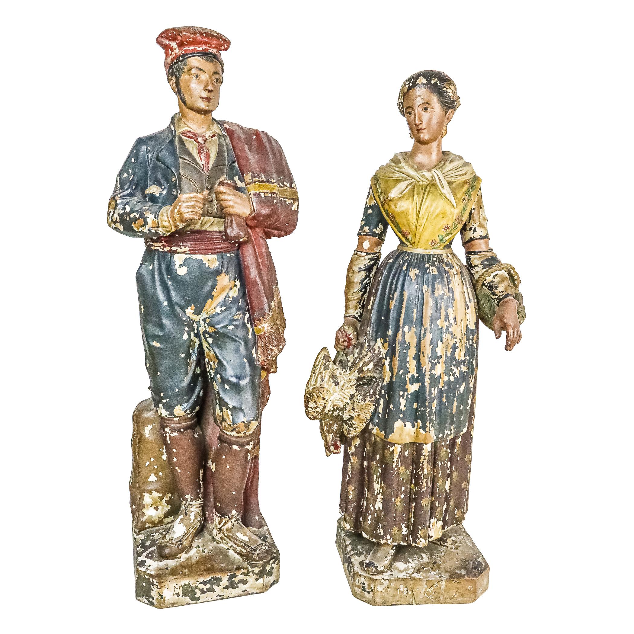 DOS FIGURAS DE ESCUELA CATALANA DEL SIGLO XIX