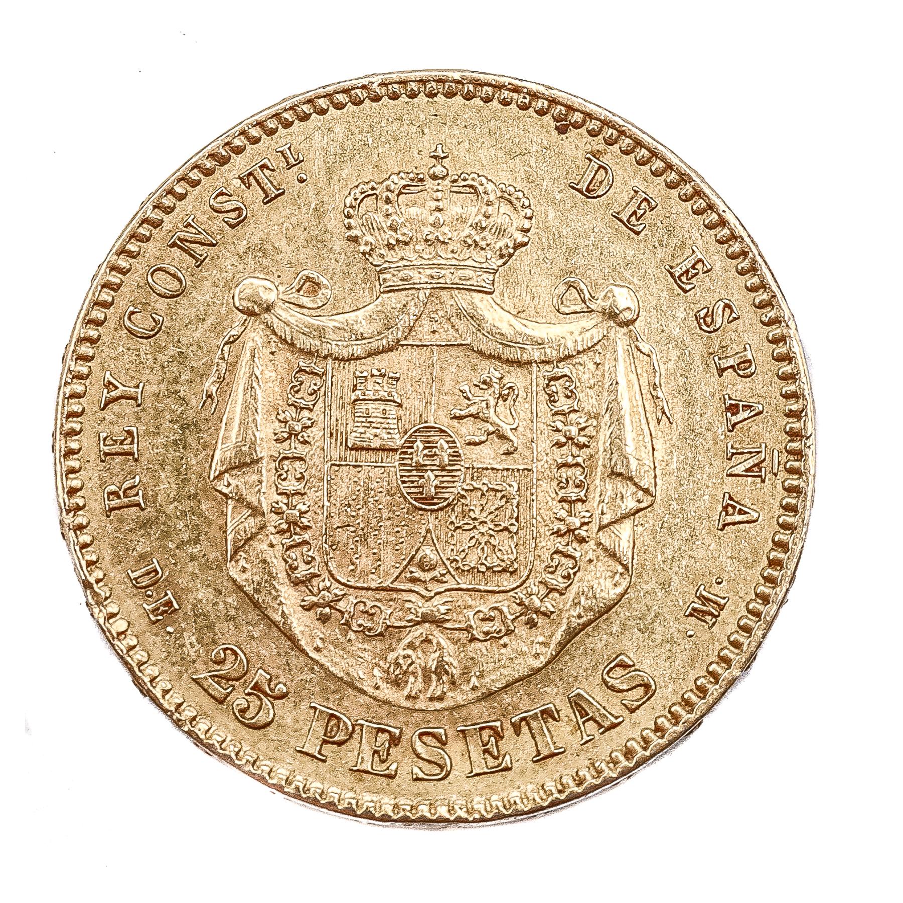 MONEDA DE ESPAÑOLA 1877 EN ORO