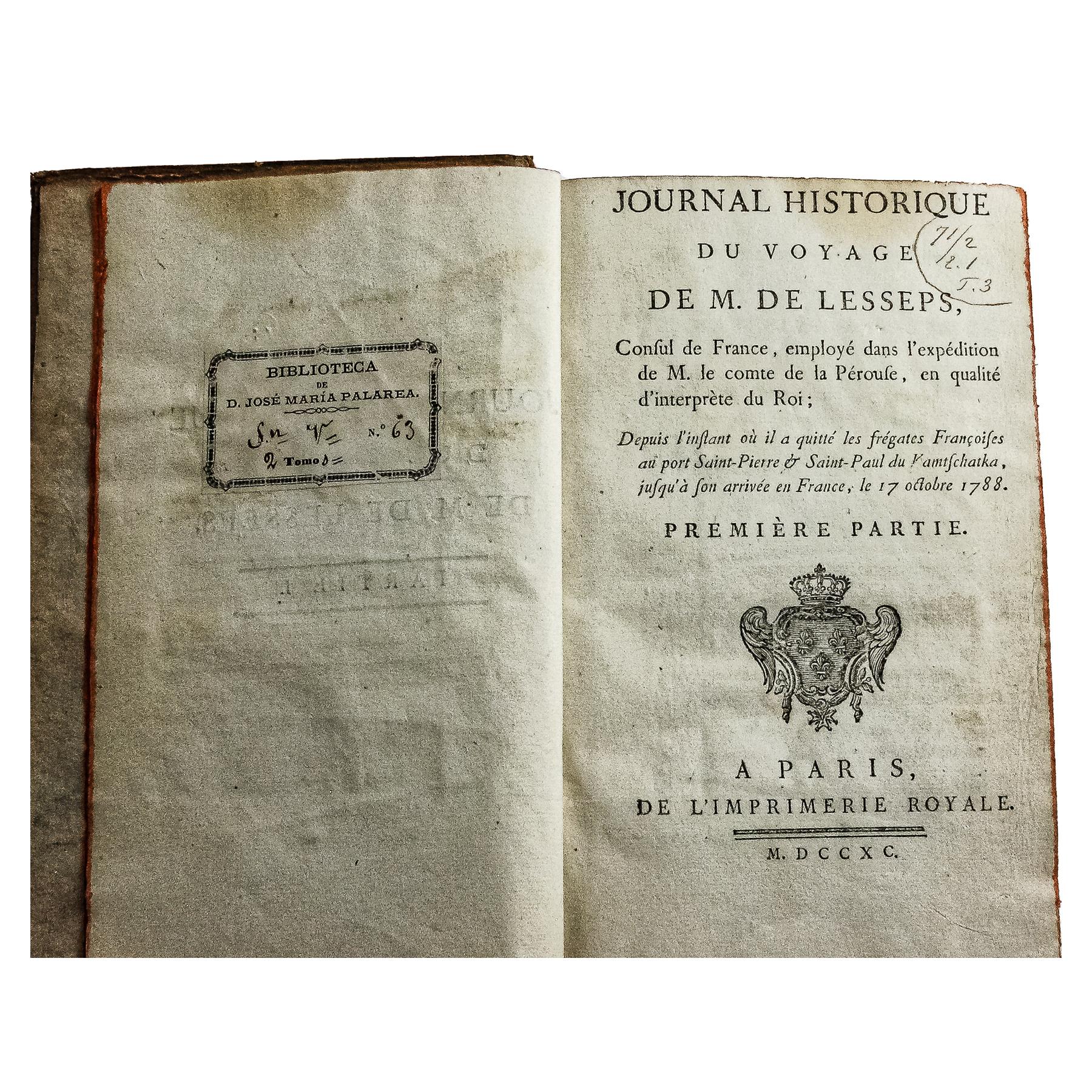 JOURNAL HISTORIQUE DU VOYAGE DE M.DE LESSEPS