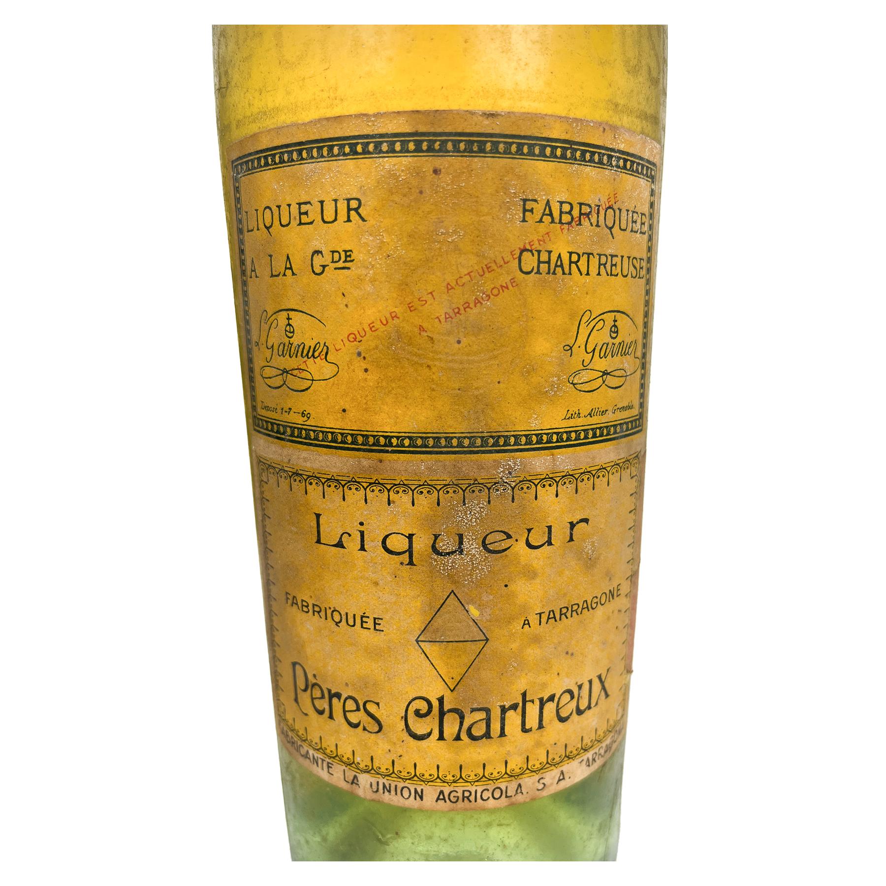 BOTELLA DE CHARTREUSE TARRAGONA AÑOS 30