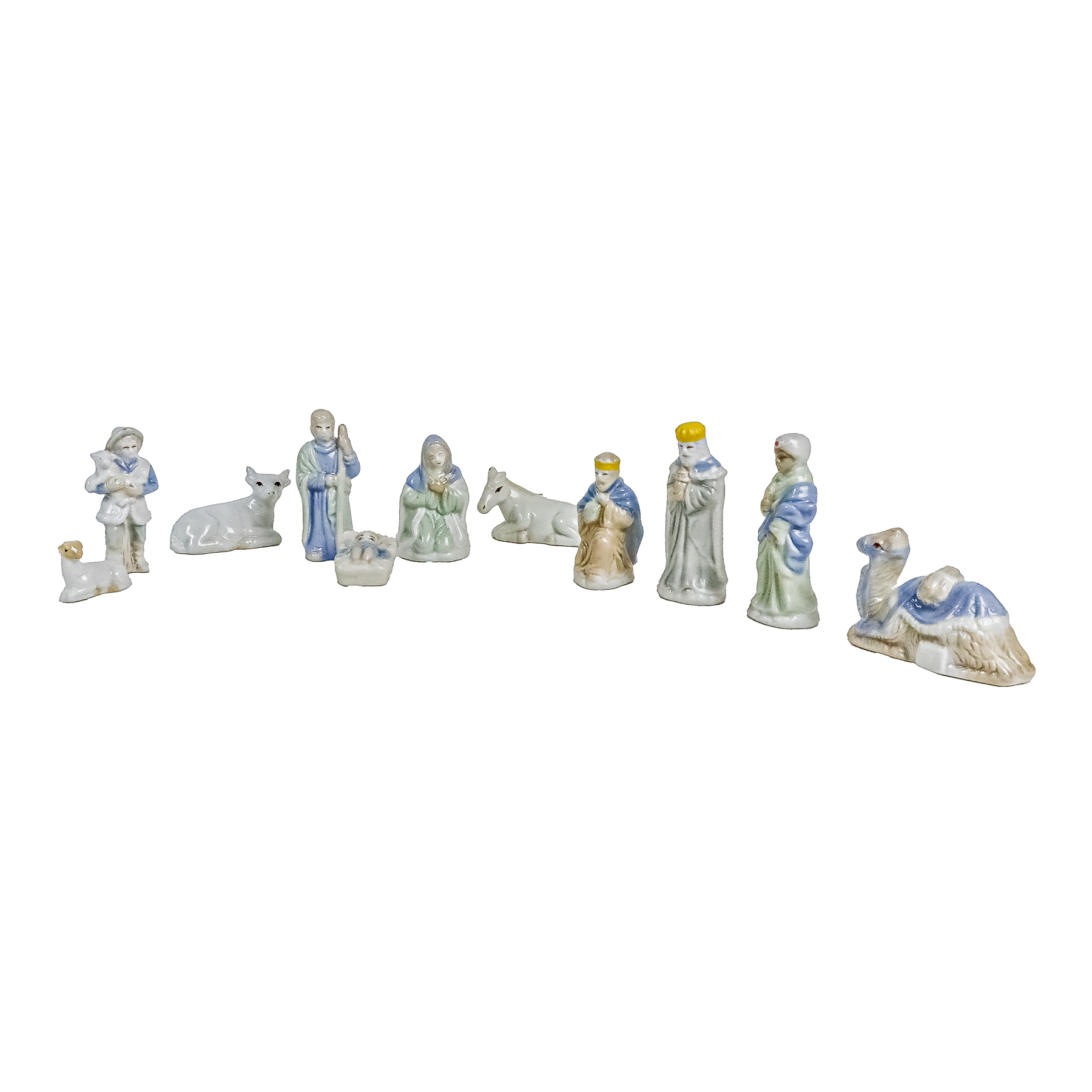 CONJUNTO DE FIGURAS DE PESEBRE DE MEDIADOS DEL  S.XX